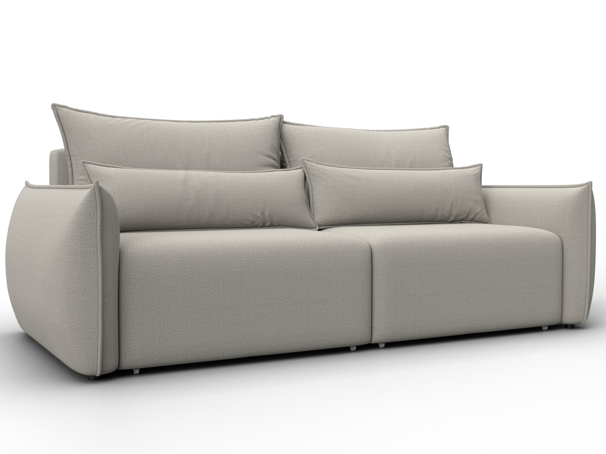 Диван прямой Лига-051 НПБ (амур 02 бежевый)