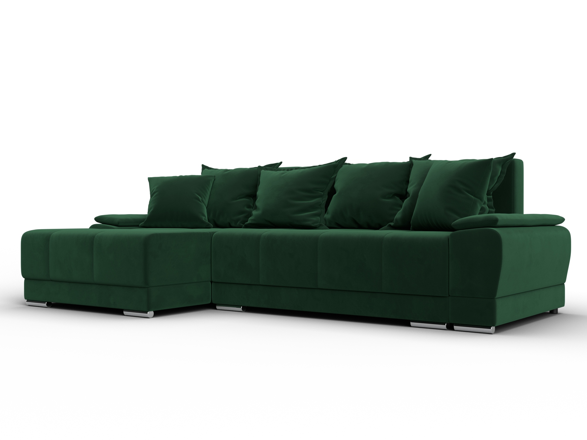 Диван угловой Лига-119 угол левый (seven 626 зеленый)