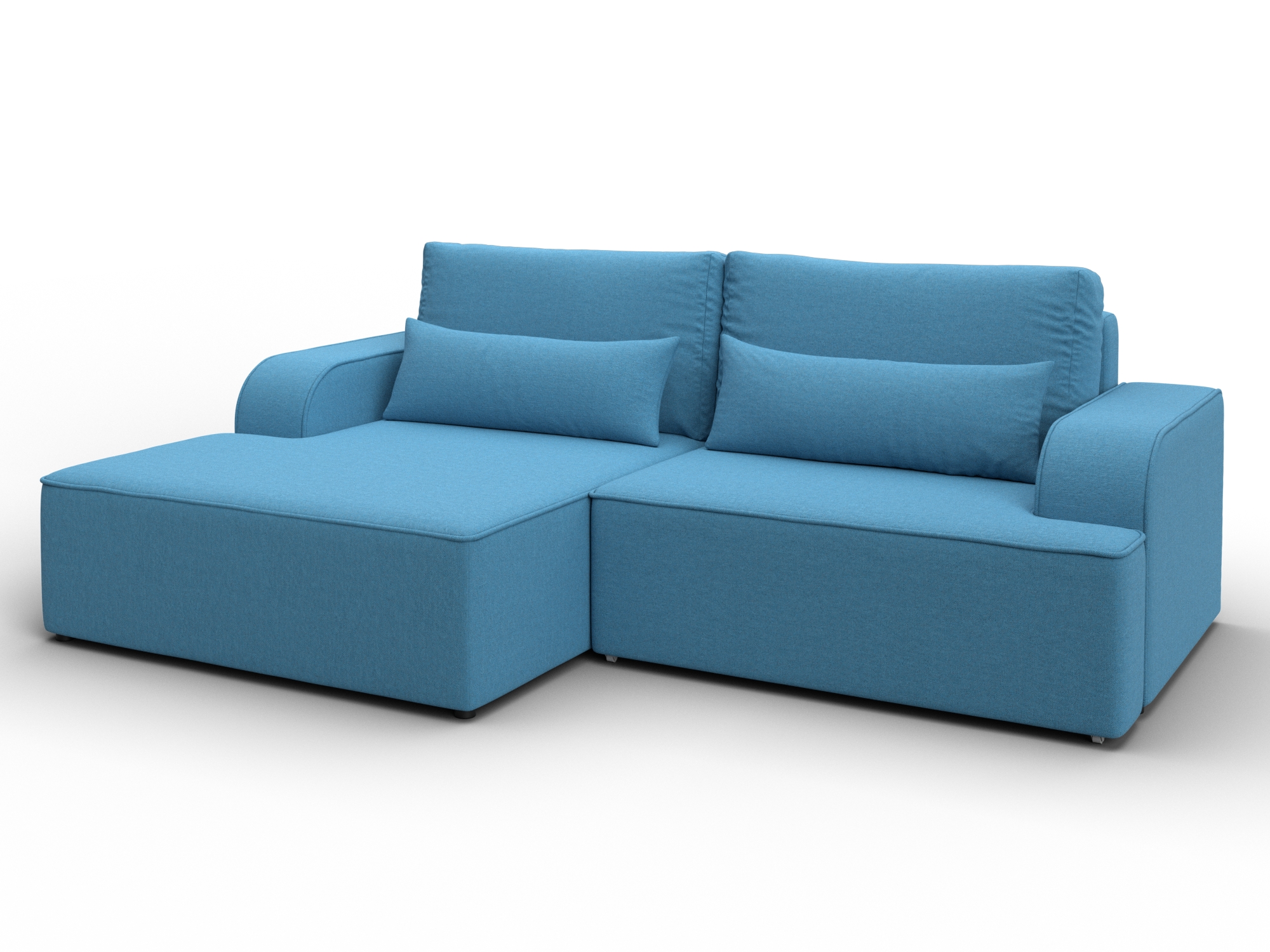 Диван угловой Лига-120 угол левый (амур 10 голубой)