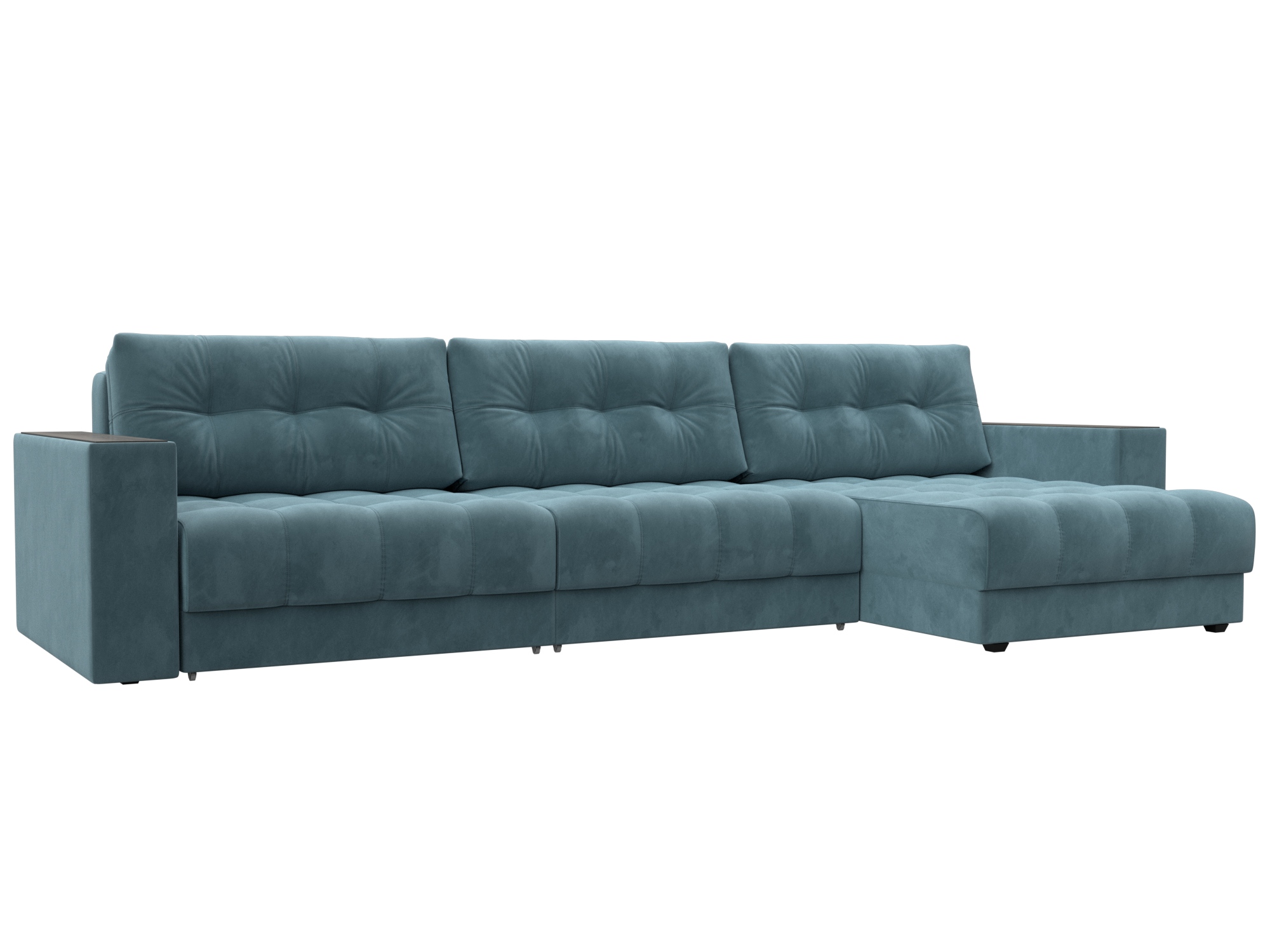 Диван угловой с декором Лига-049 НПБ Лонг (seven 113 бирюзовый) Диван угловой с декором Лига-049 НПБ Лонг (seven 113 бирюзовый)