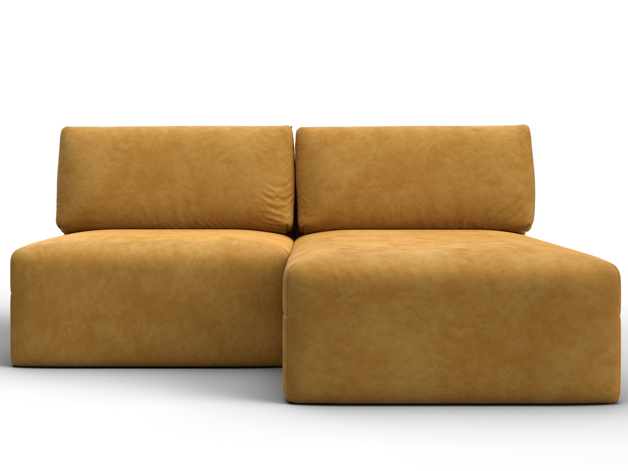 Диван угловой модульный Лига-060 НПБ угол универсальный (brut 10 желтый)