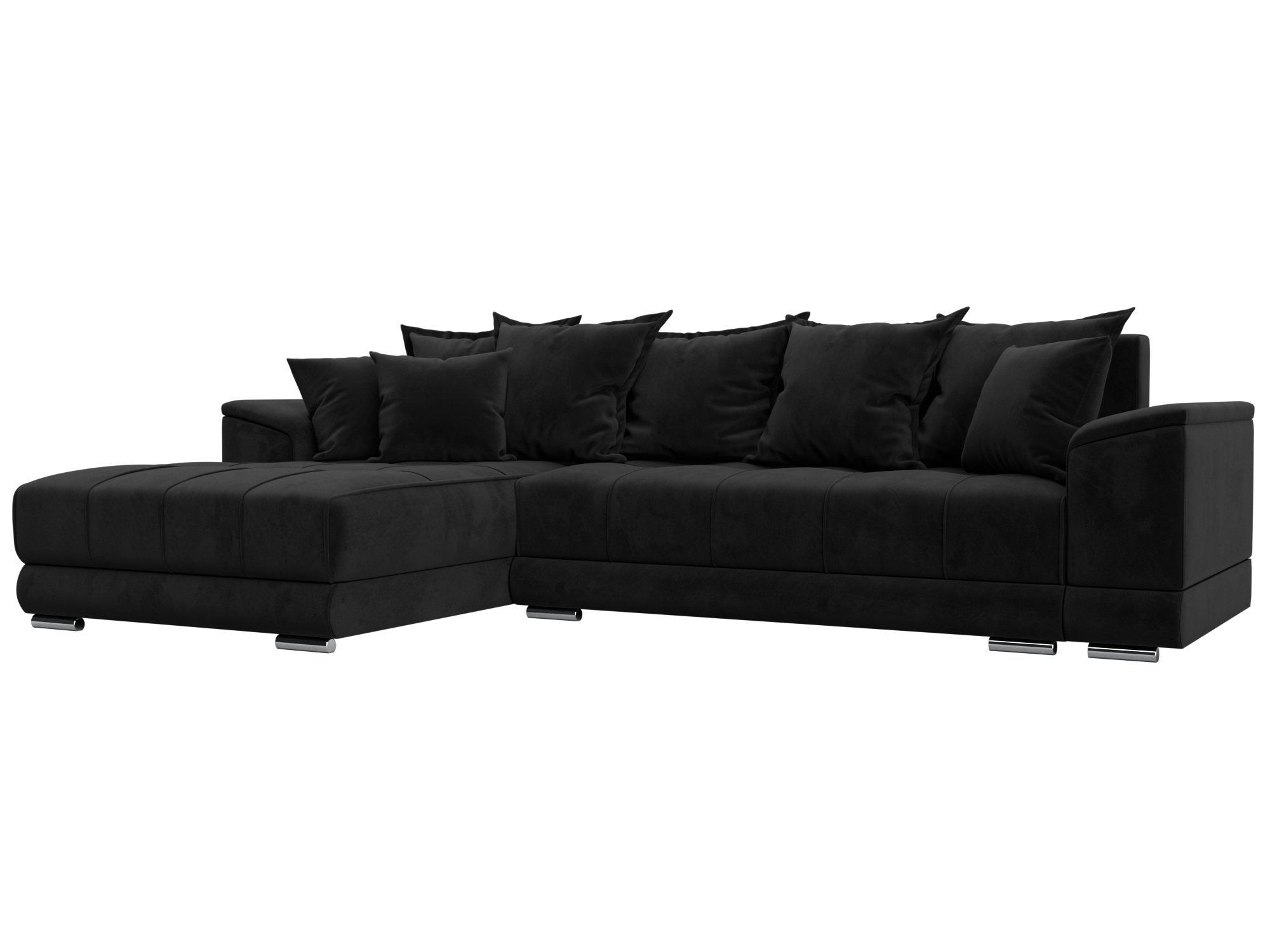 Диван угловой НордСтар левый угол (черный)