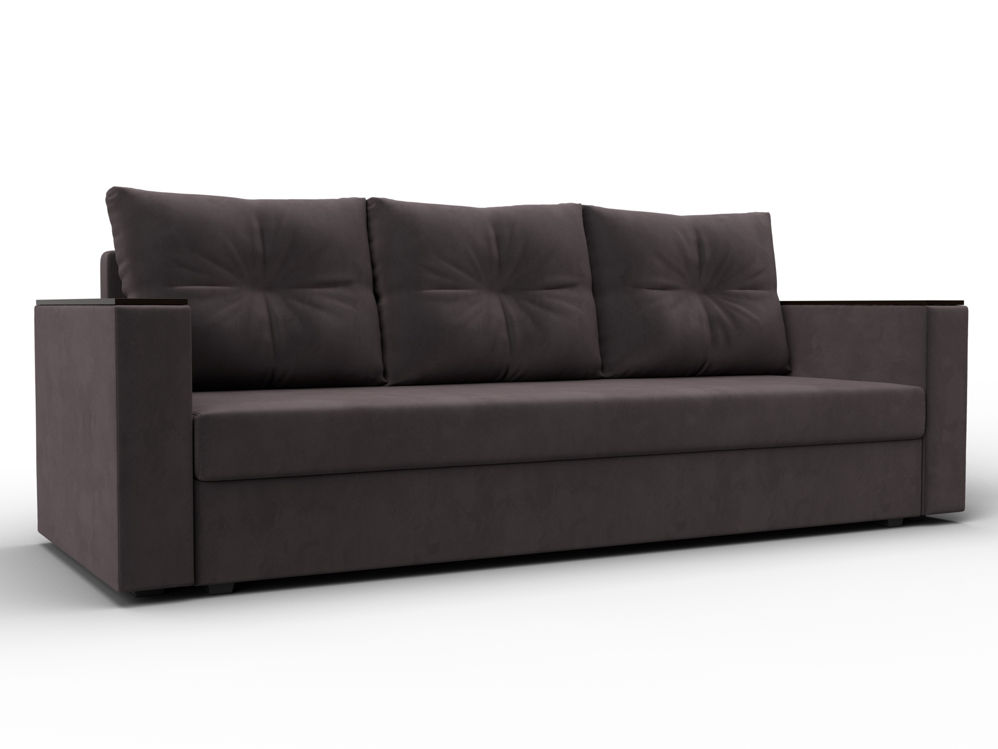 Диван прямой Атланта без стола (seven 727 коричневый)