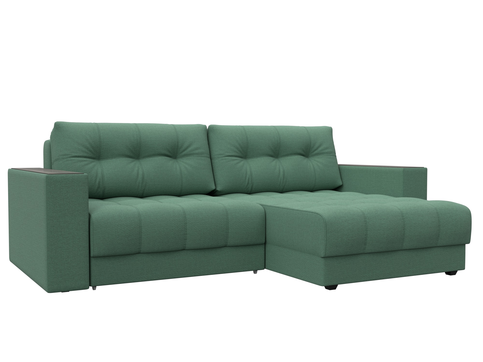 Диван угловой с декором Лига-049 НПБ (амур 11 зеленый) Диван угловой с декором Лига-049 НПБ (амур 11 зеленый)