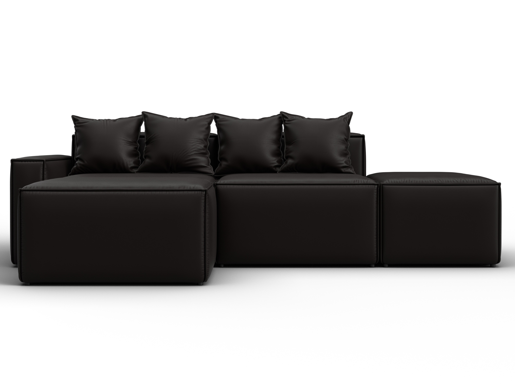 Диван угловой модульный Лига-063 угол левый (grifon 12 коричневый)