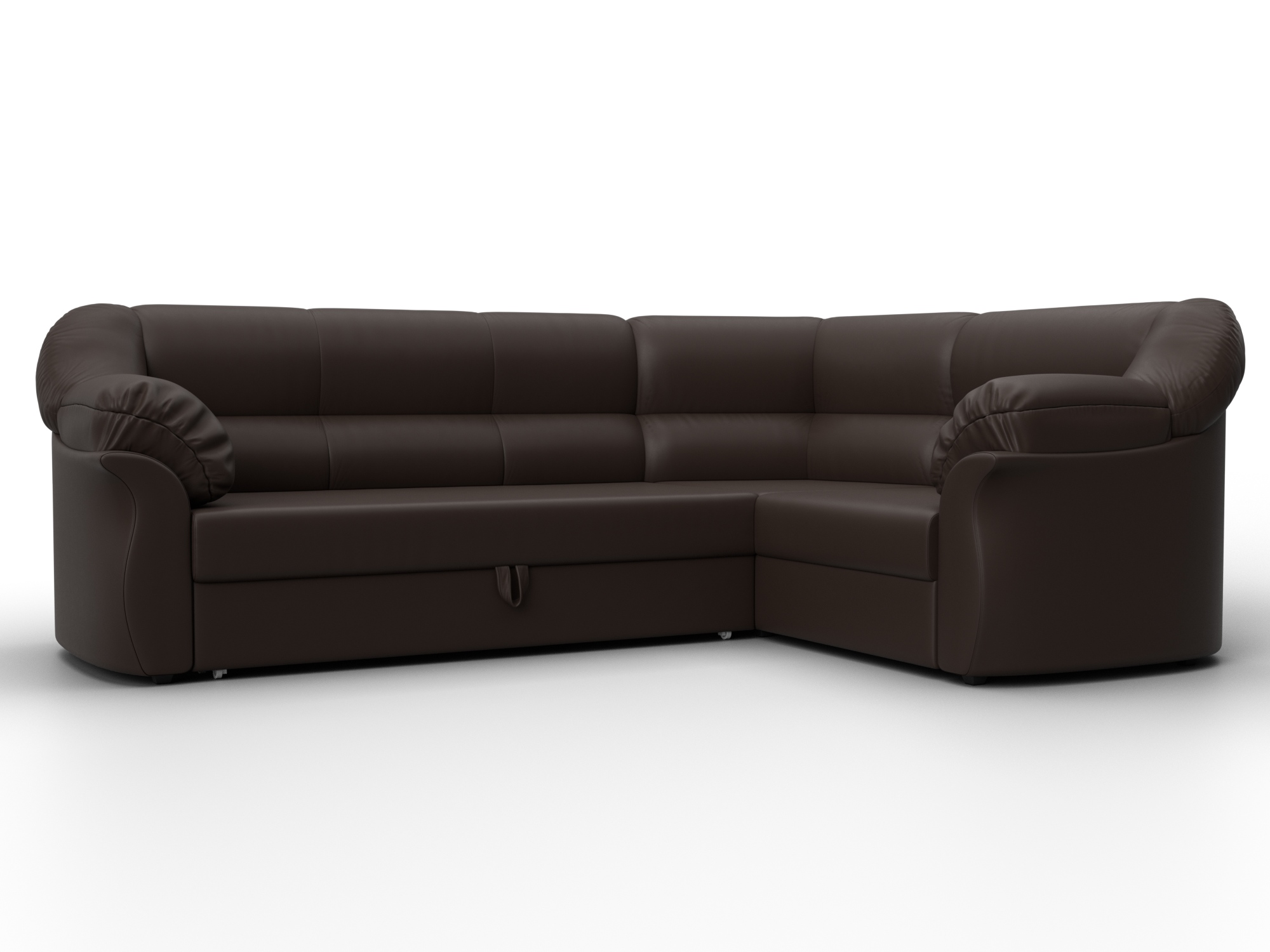 Диван угловой Карнелла правый угол (коричневый)