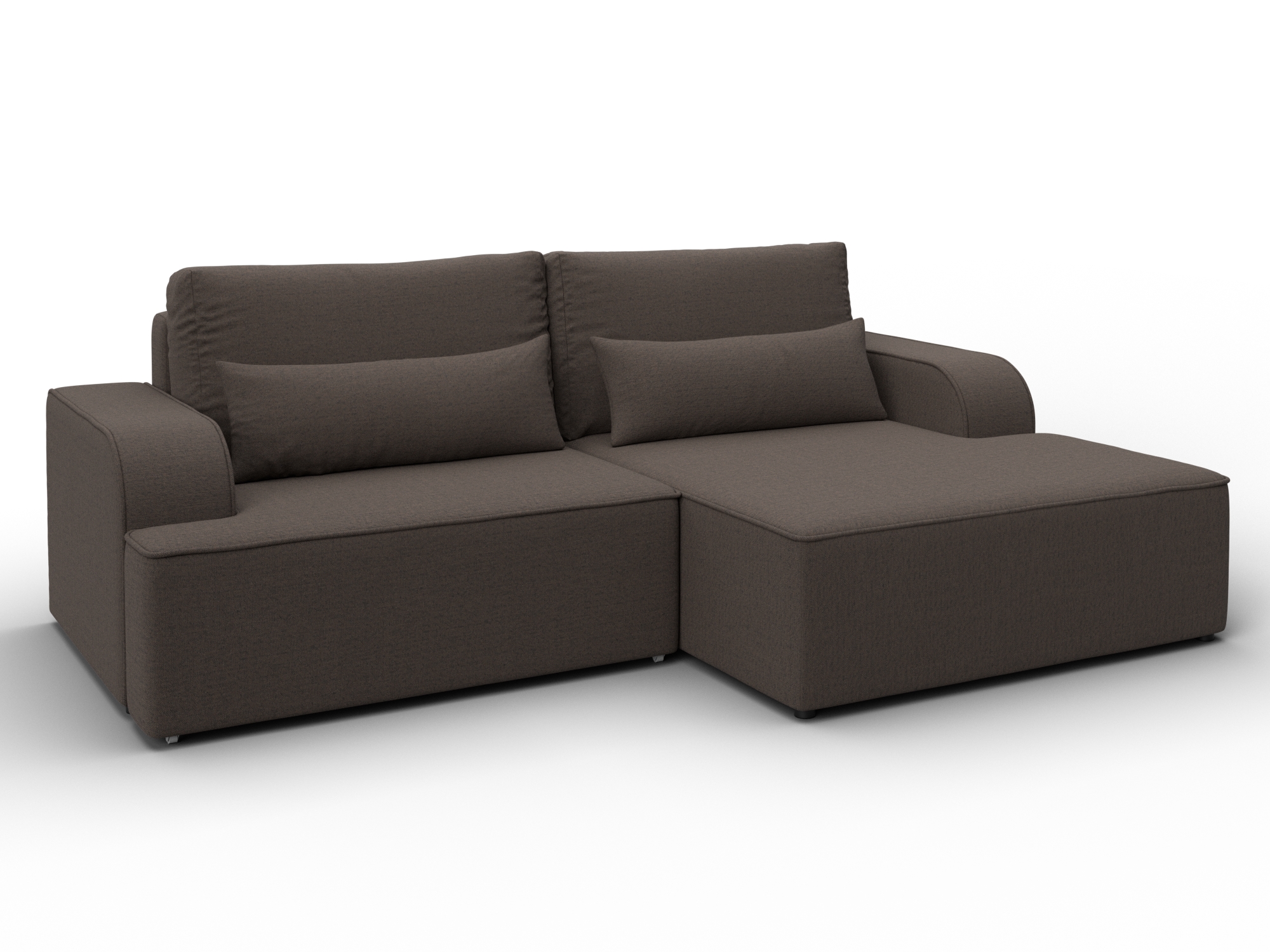 Диван угловой Лига-120 угол правый (амур 05 коричневый)