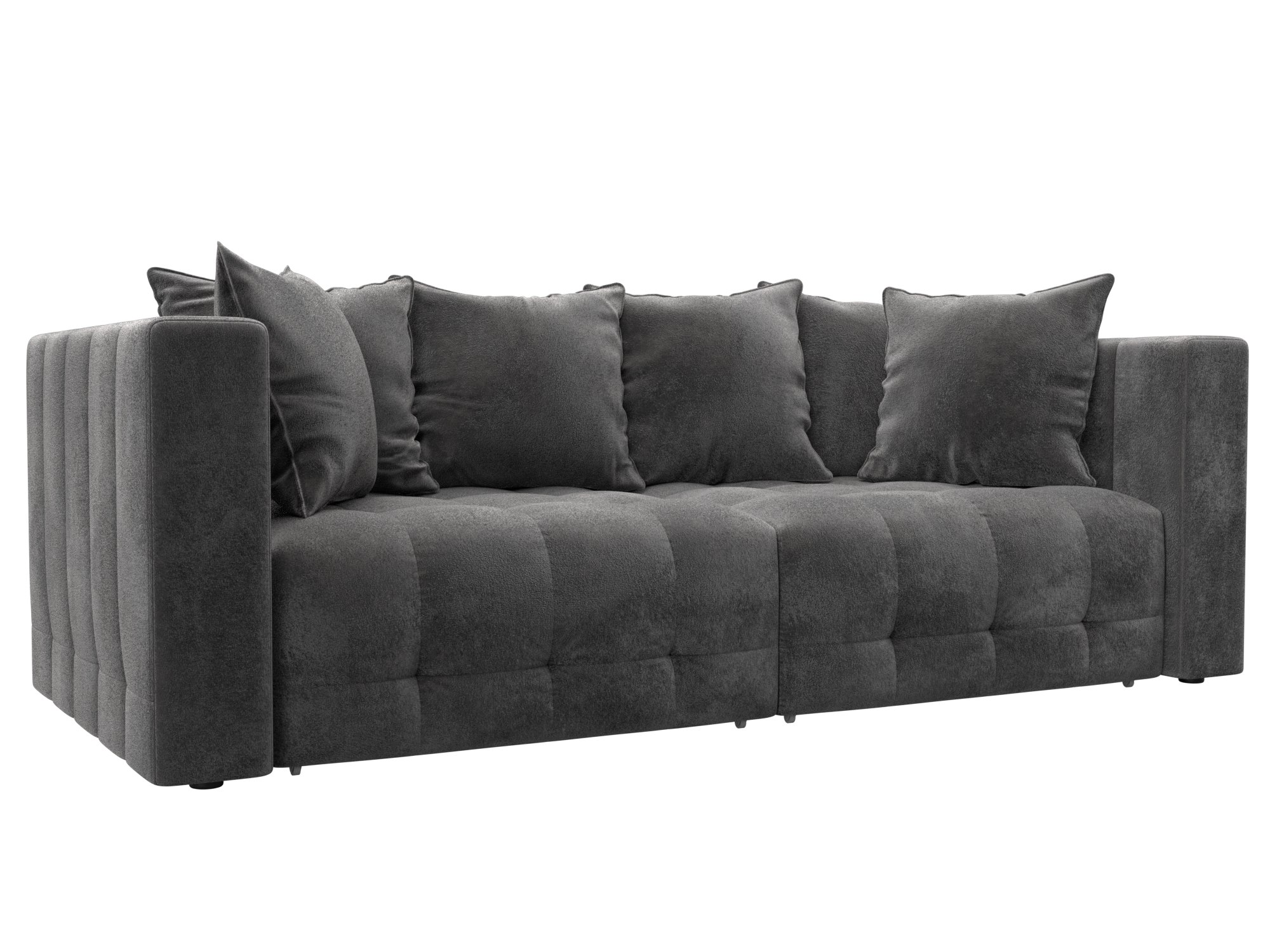 Диван прямой Лига-052 НПБ (tower 10 серый)