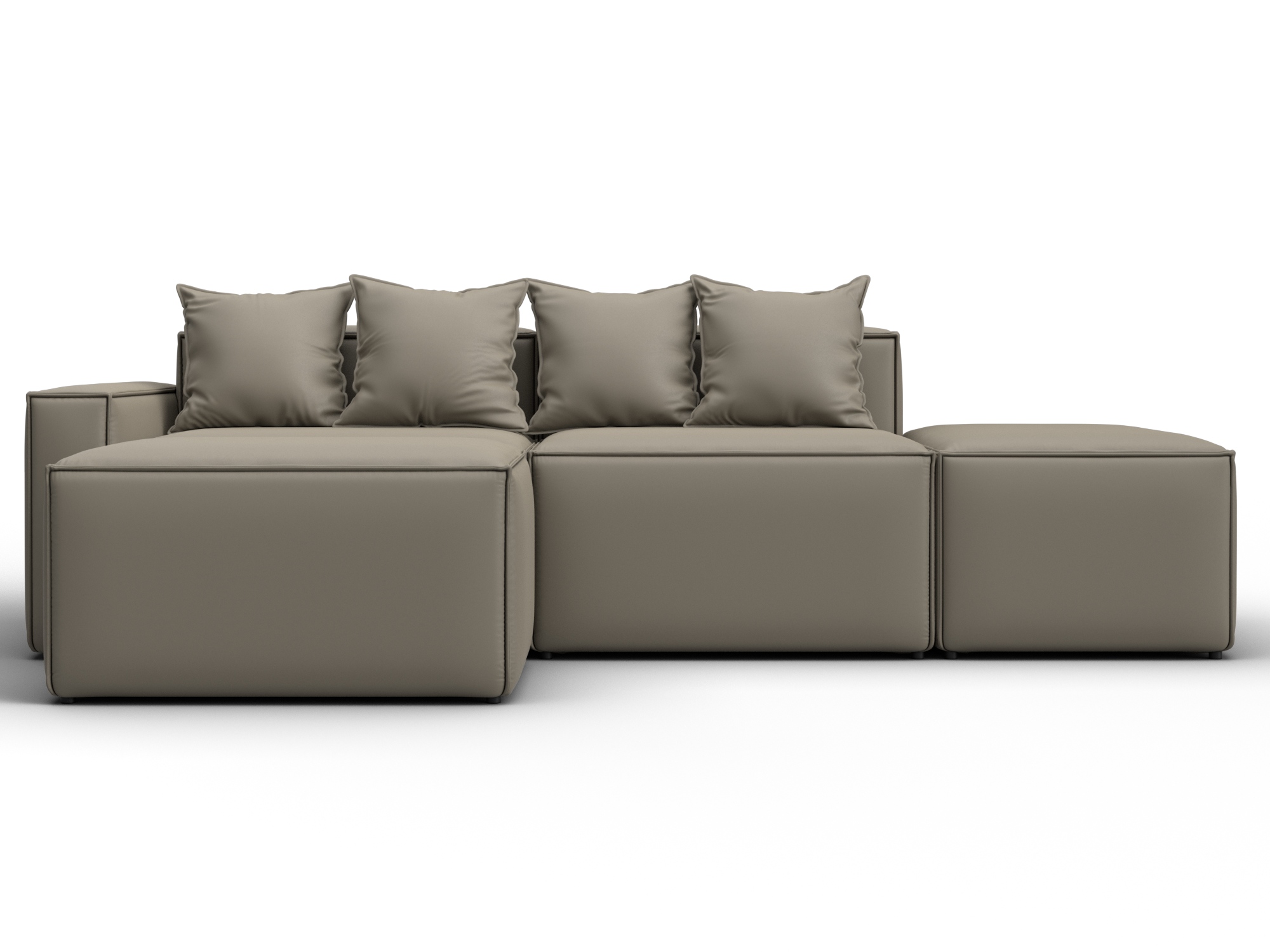 Диван угловой модульный Лига-063 угол левый (grifon 04 бежевый)