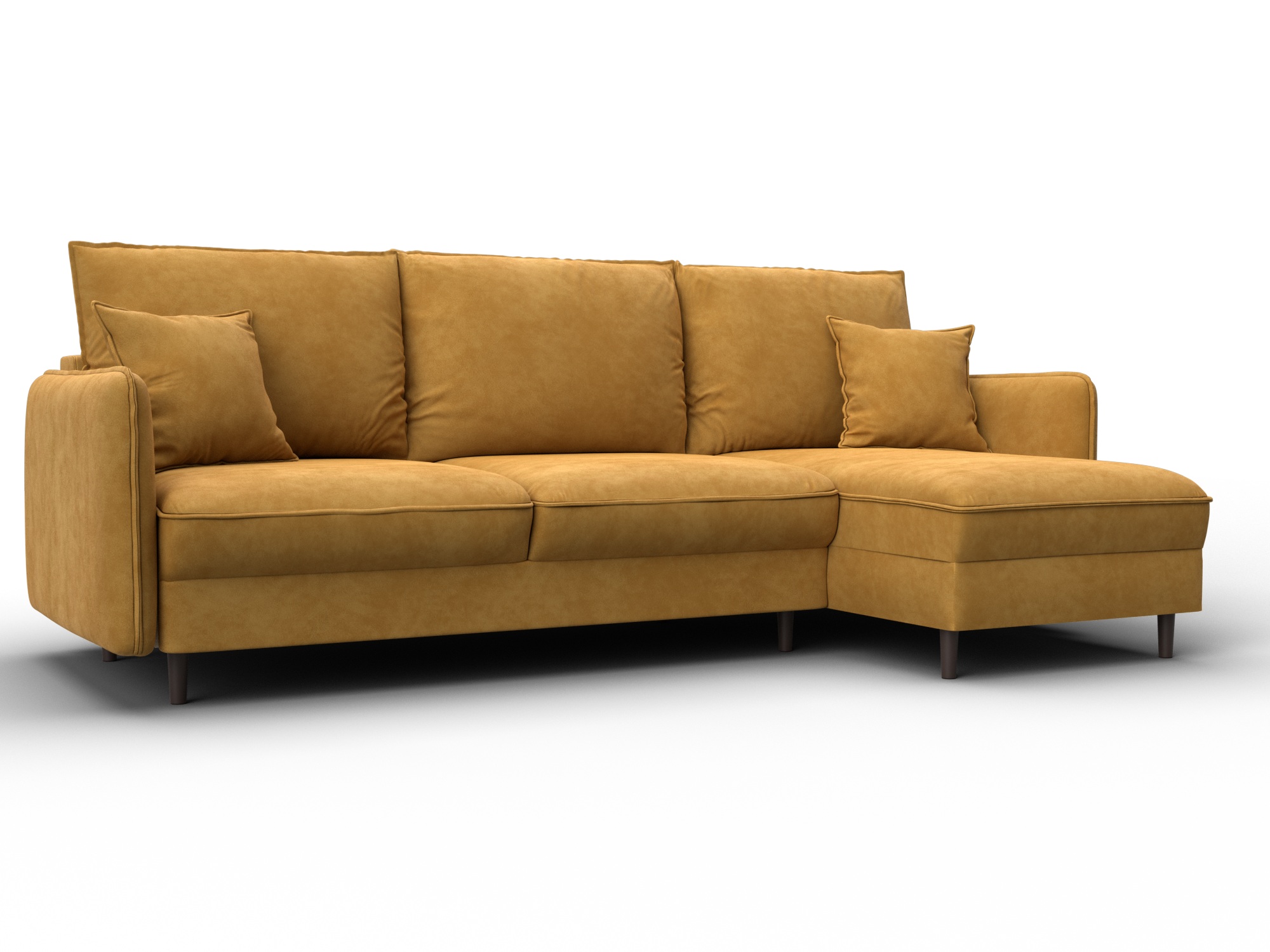 Диван угловой Лига-064 НПБ угол универсальный (brut 10 желтый)