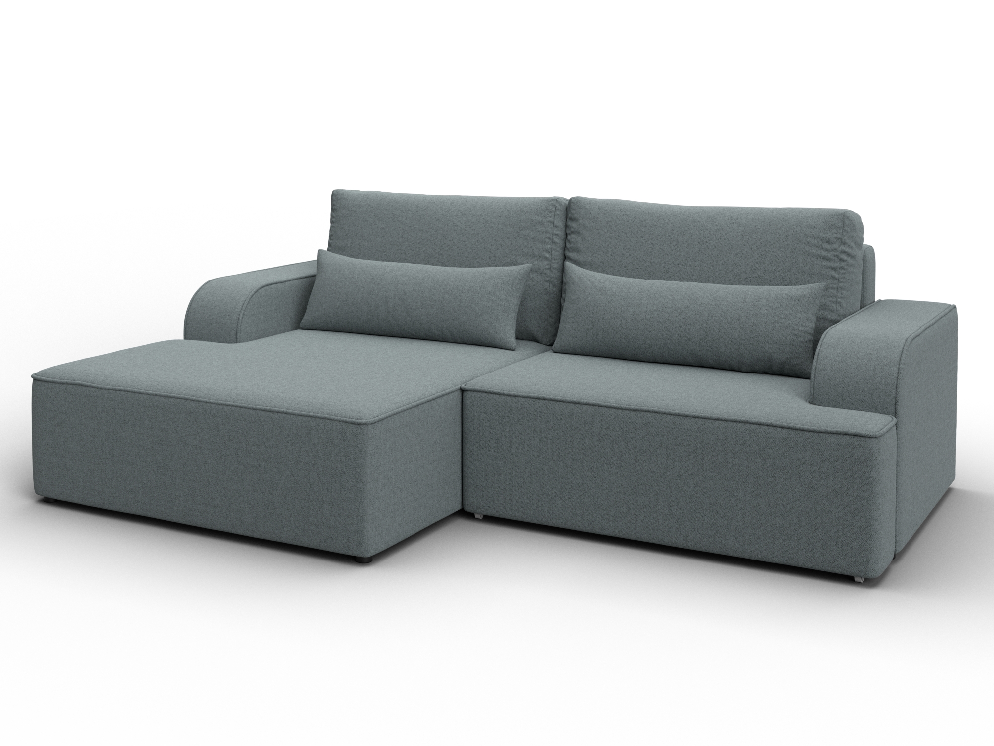 Диван угловой Лига-120 угол левый (амур 07 серый)