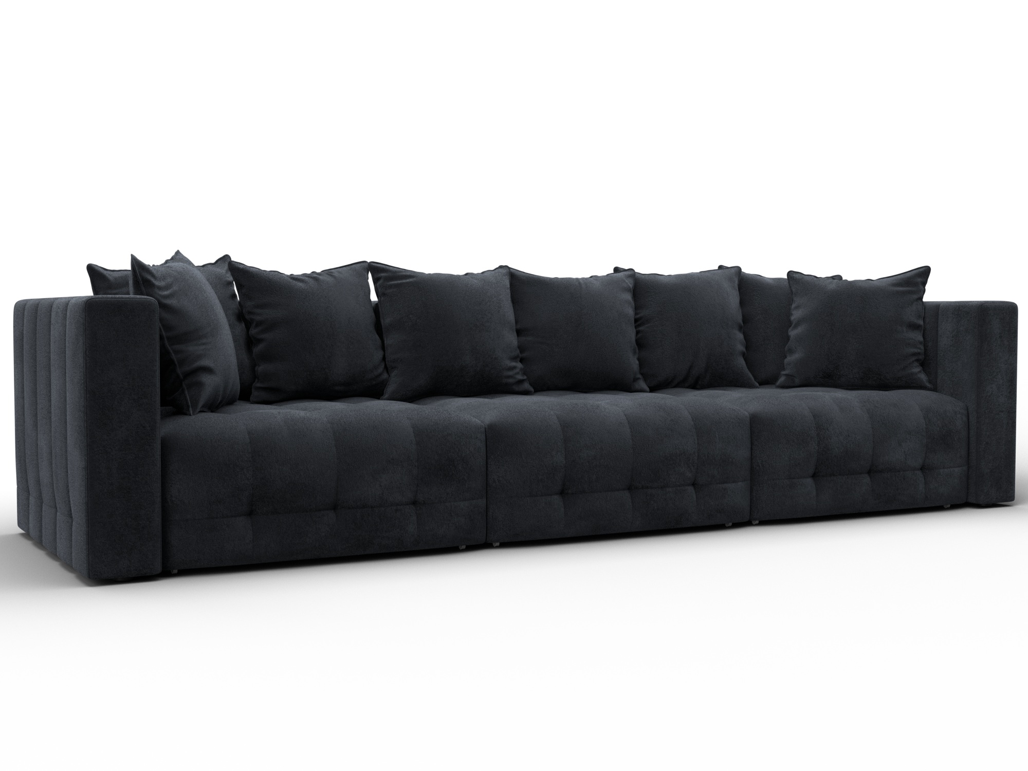 Диван прямой Лига-052 НПБ Лонг (tower 11 темно-серый)