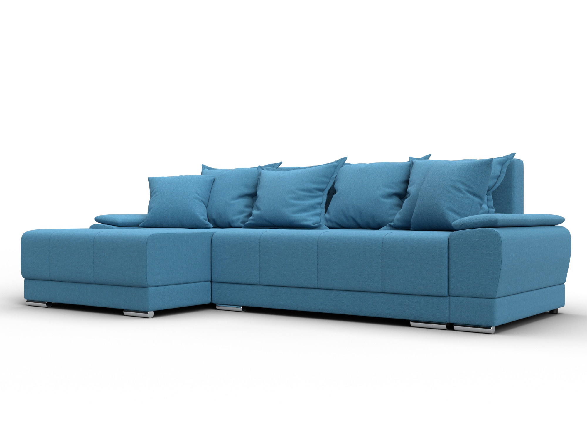 Диван угловой Лига-119 угол левый (амур 10 голубой)