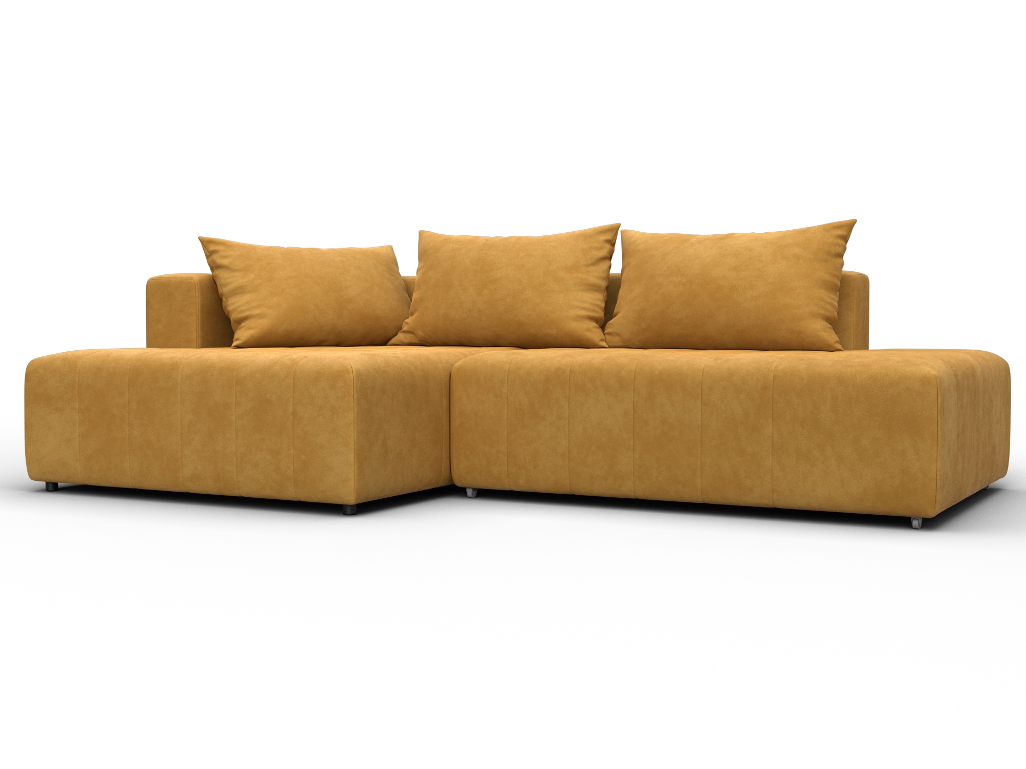 Диван угловой Лига-103 НПБ угол левый (brut 10 желтый)