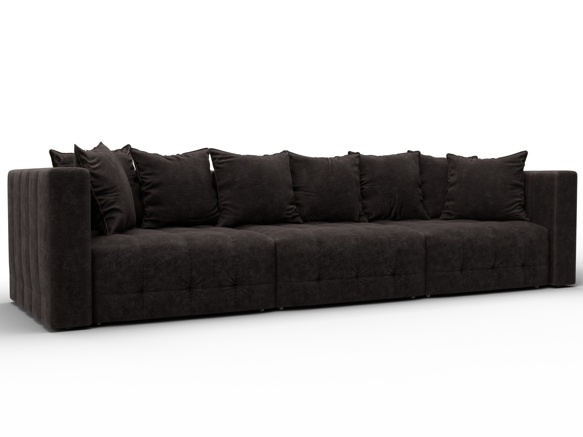 Диван прямой Лига-052 НПБ Лонг (brut 17 коричневый)