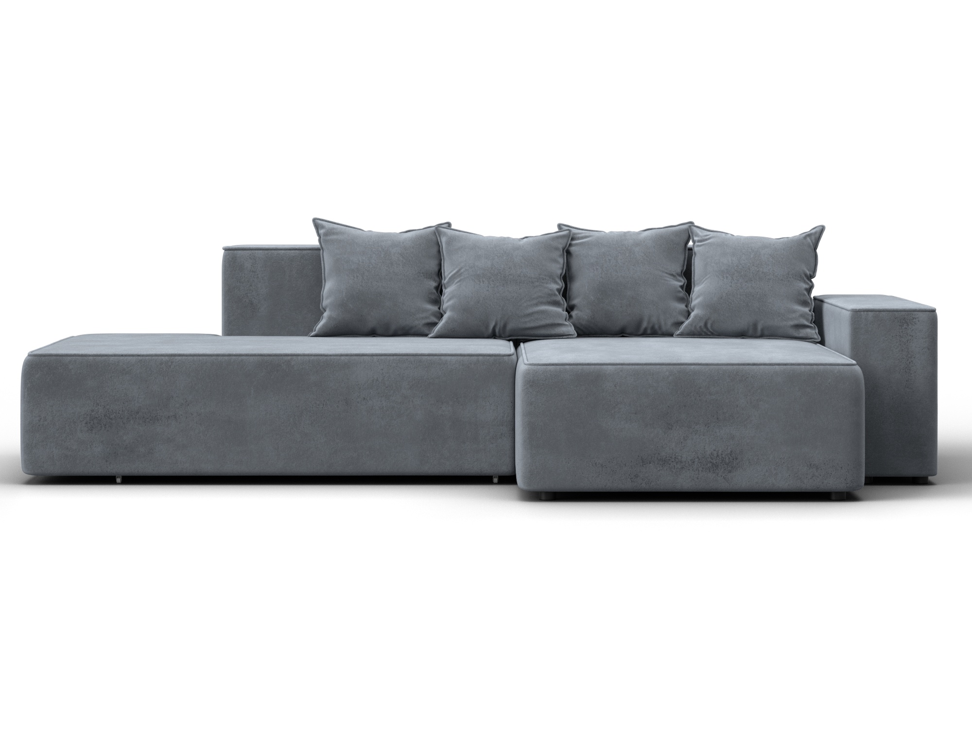 Диван угловой Лига-079 угол правый (tower 10 серый)