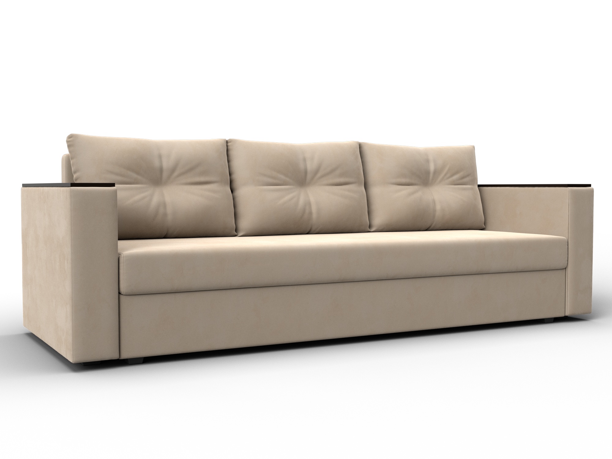 Диван прямой Атланта без стола (seven 729 бежевый)