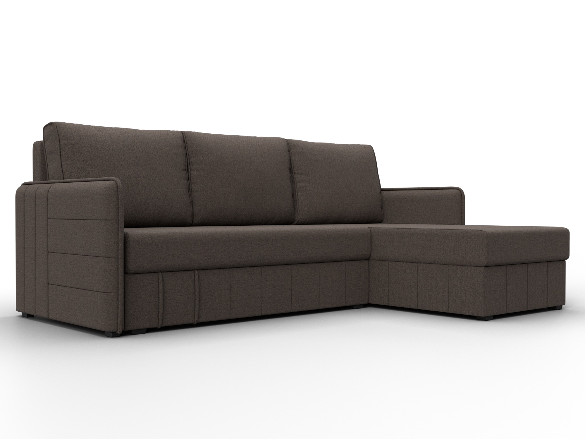 Диван угловой Слим угол универсальный (амур 05 коричневый)