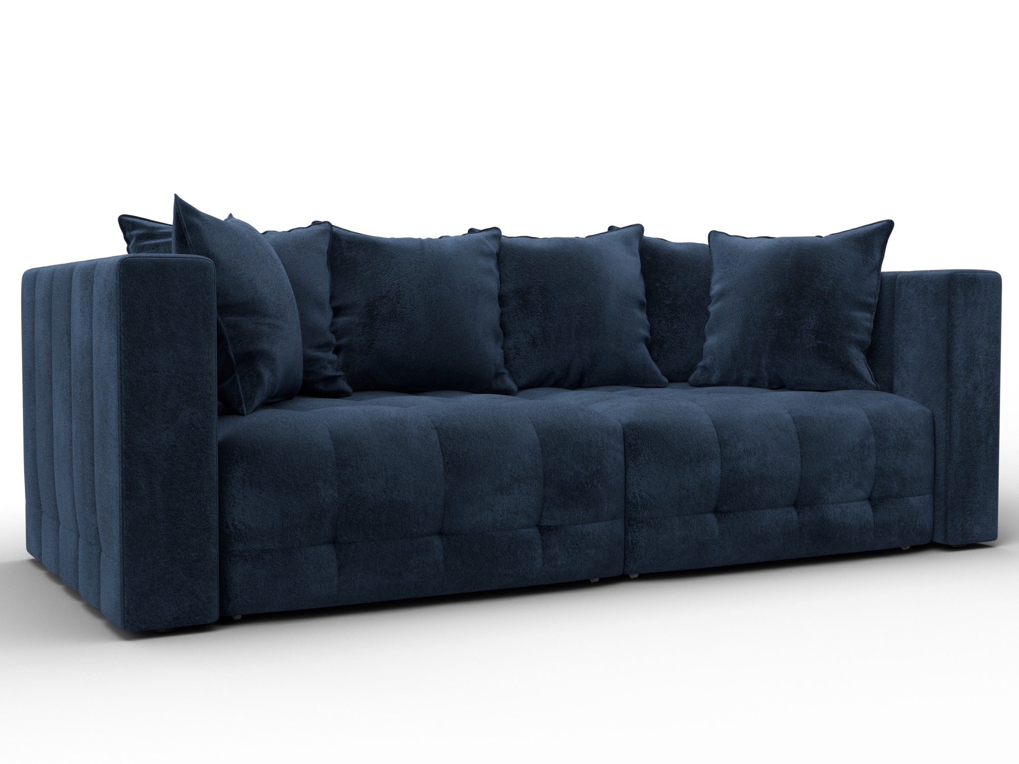 Диван прямой Лига-052 НПБ (tower 13 синий)