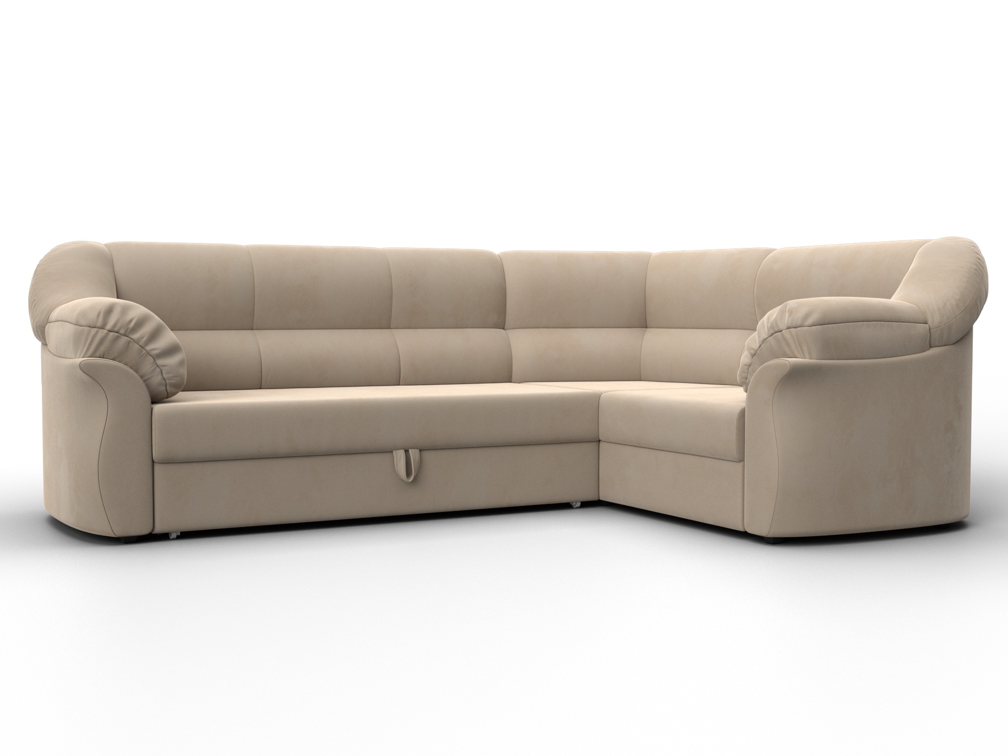 Диван угловой Карнелла правый угол (seven 729 бежевый)