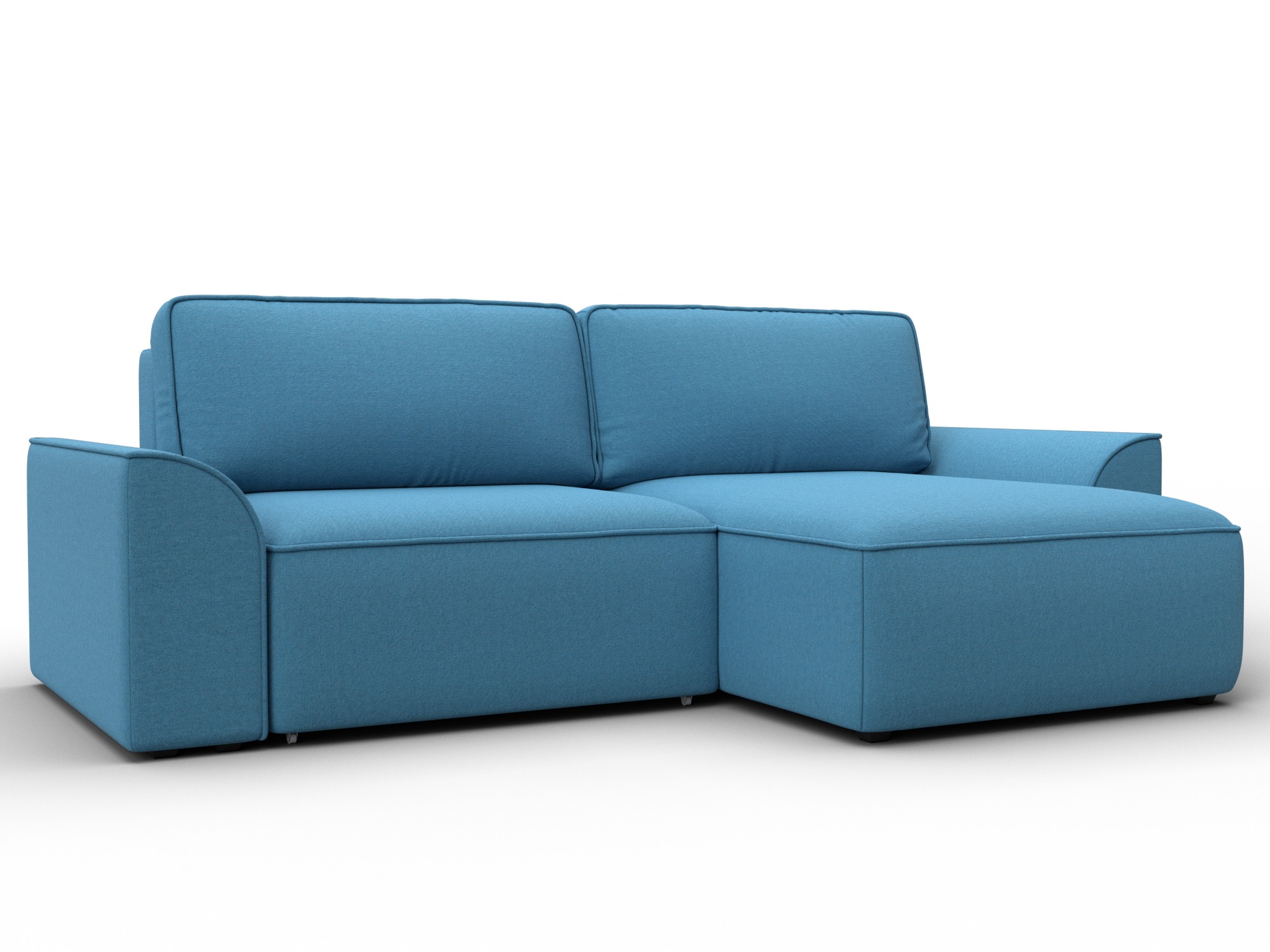 Диван угловой Лига-048 НПБ (амур 10 голубой)