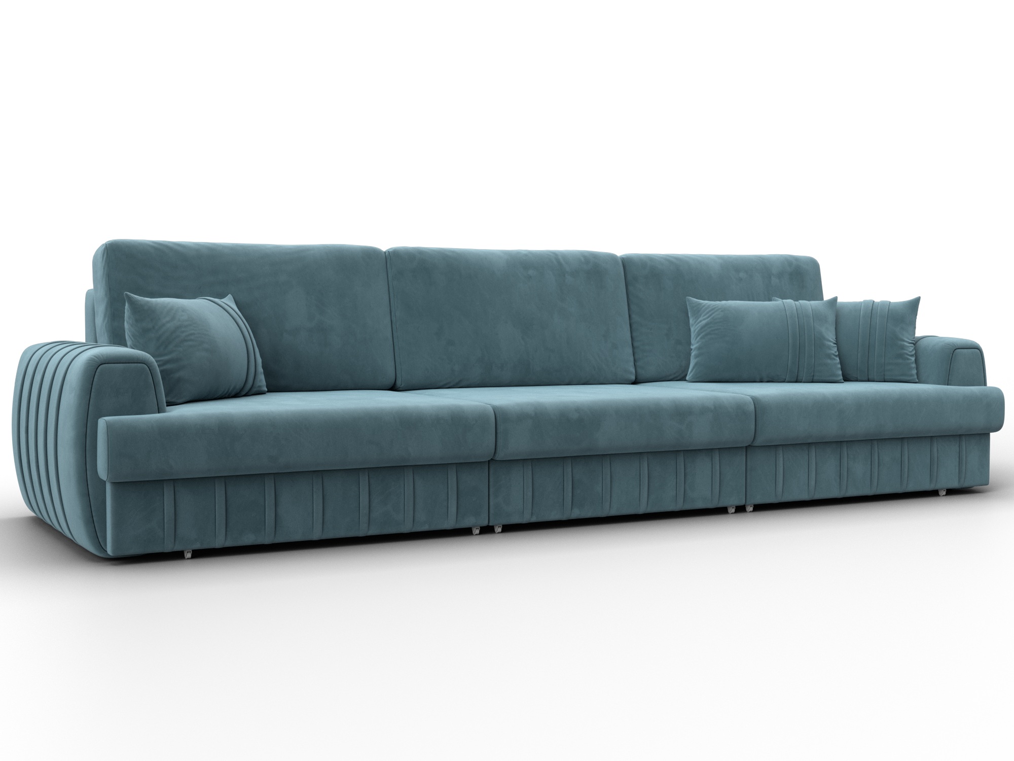 Диван прямой Лига-057 НПБ Лонг (seven 113 бирюзовый)