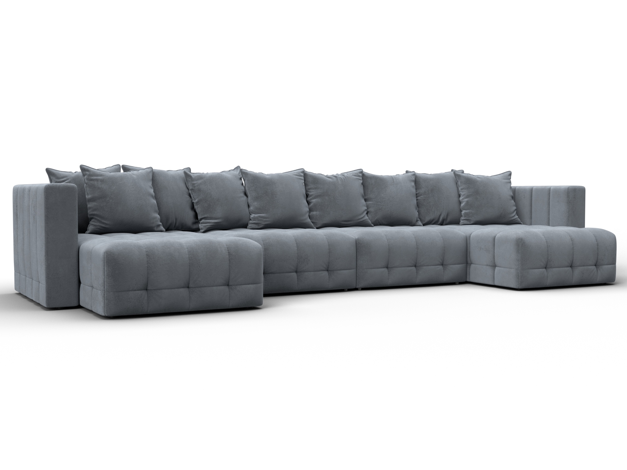 Диван П-образный Лига-052 НПБ Лонг (tower 10 серый)