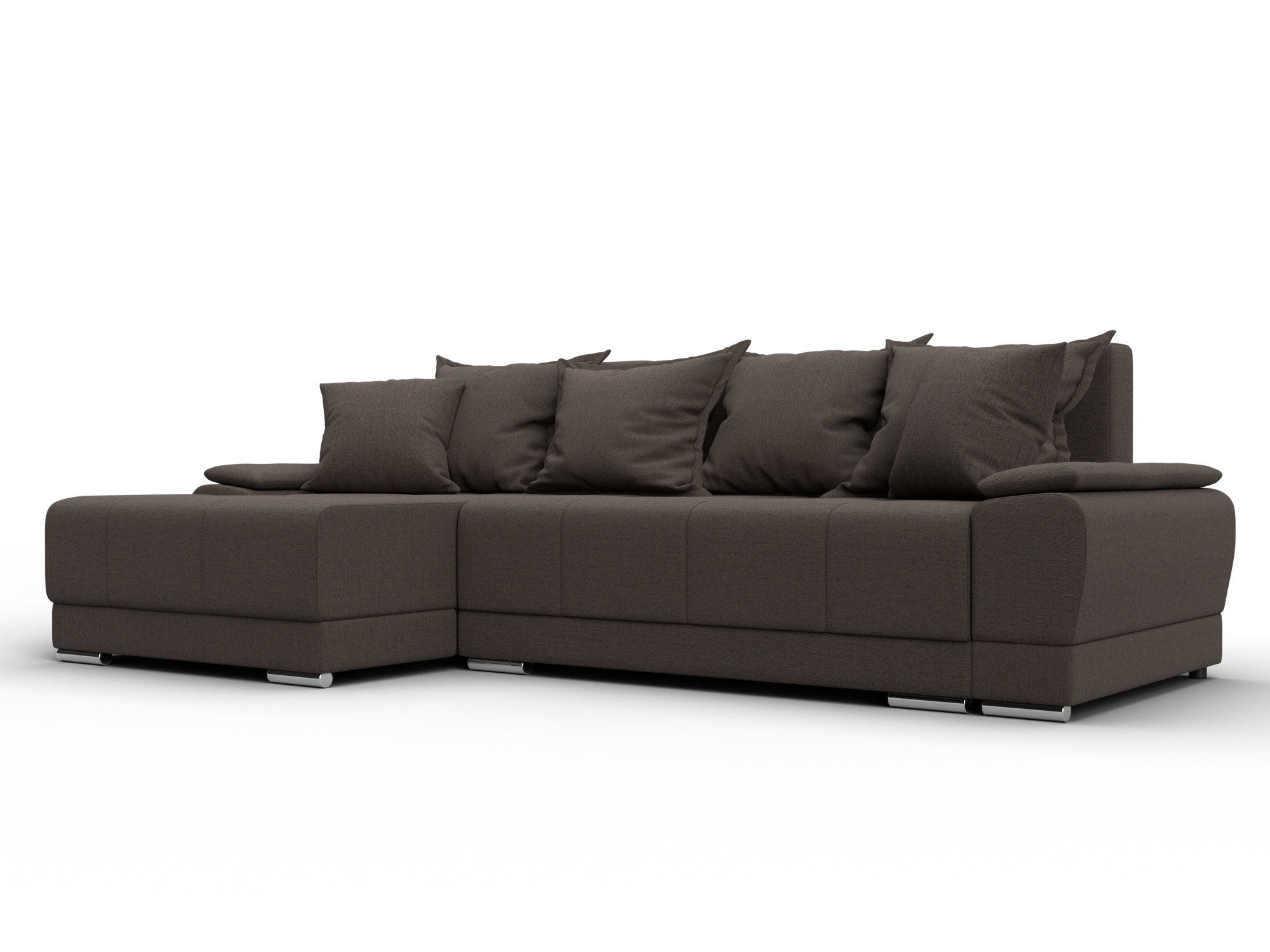 Диван угловой Лига-119 угол левый (амур 05 коричневый)