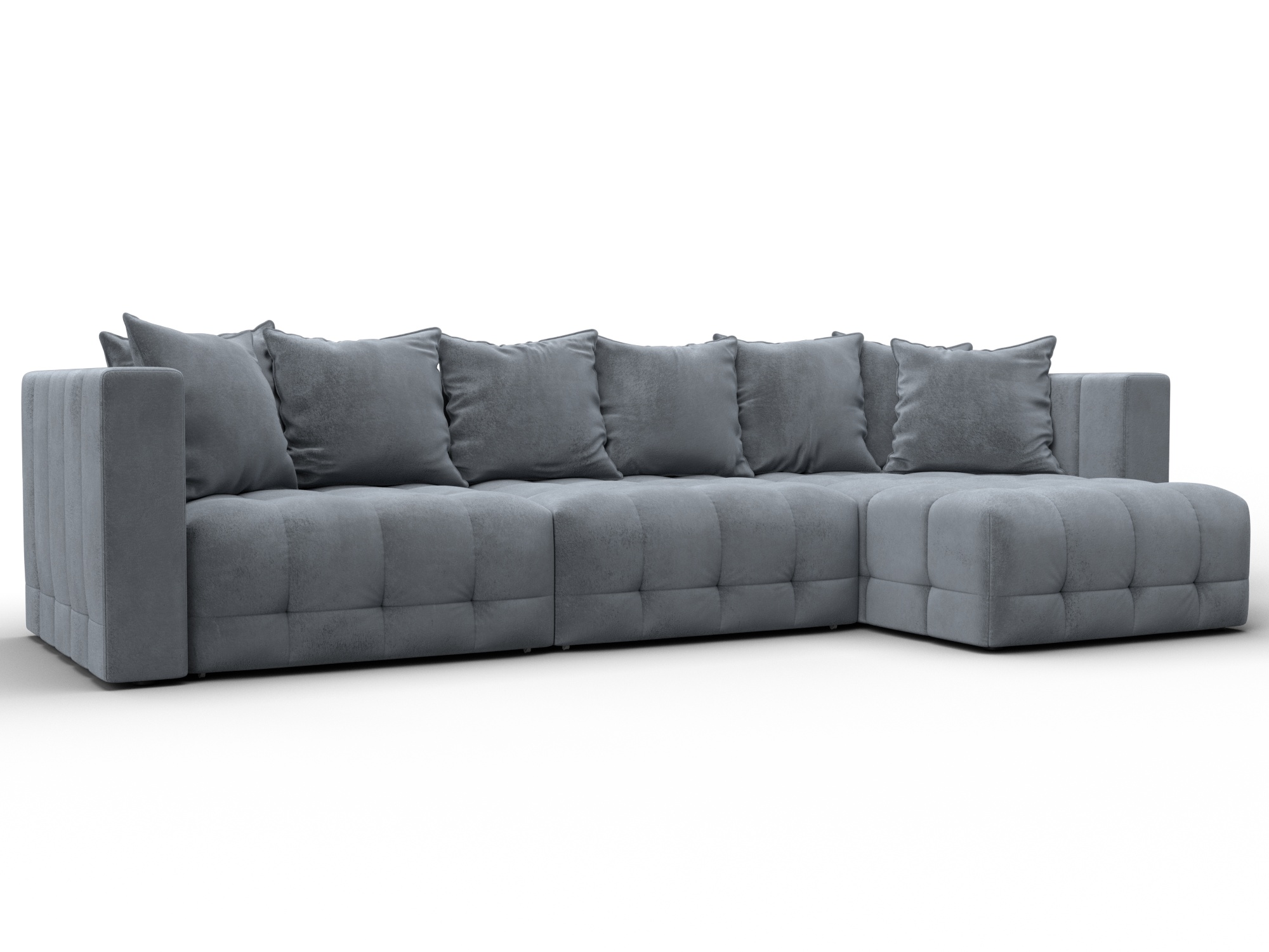 Диван угловой Лига-052 НПБ Лонг угол универсальный (tower 10 серый)