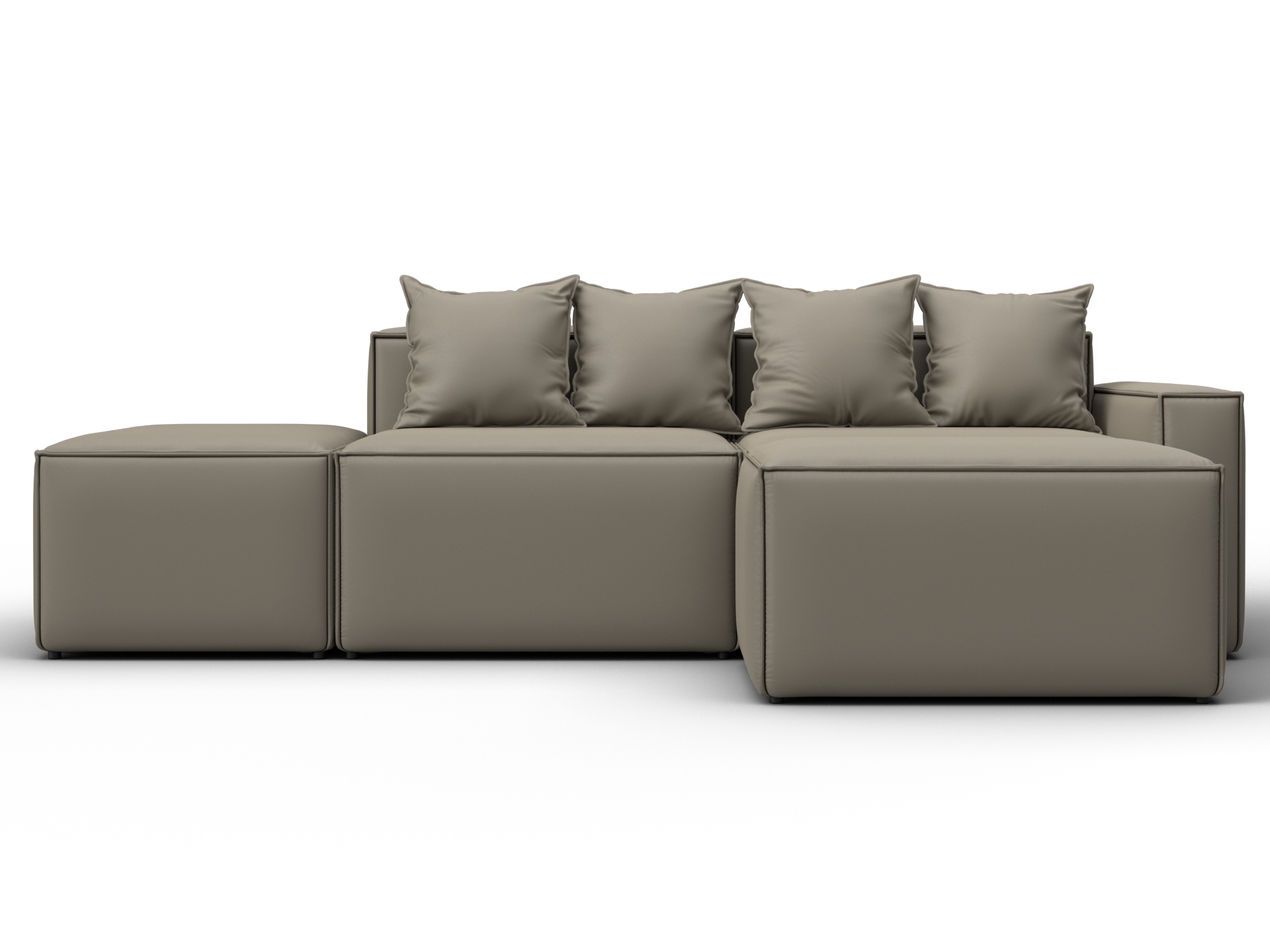 Диван угловой модульный Лига-063 угол правый (grifon 04 бежевый)