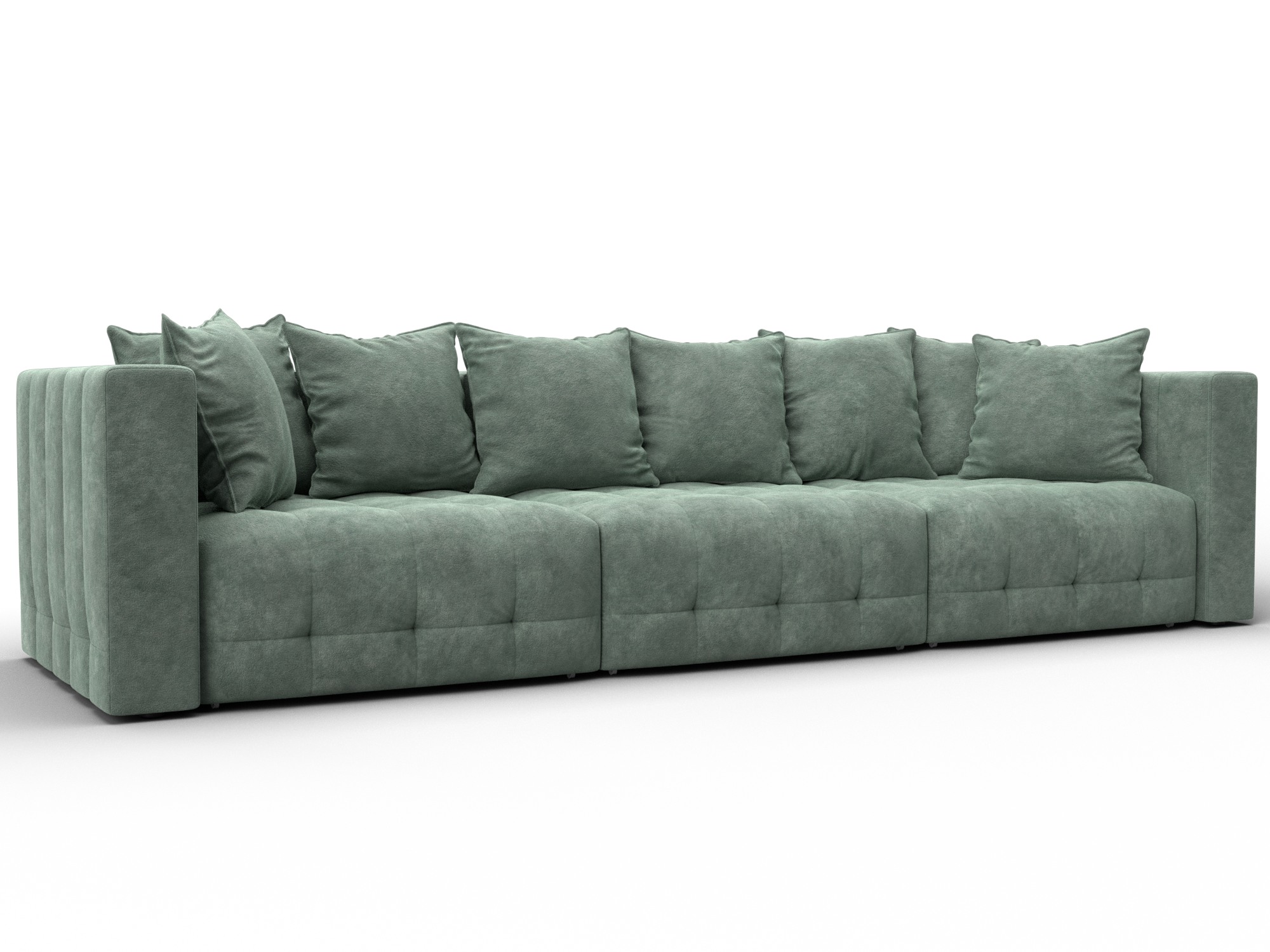 Диван прямой Лига-052 НПБ Лонг (brut 08 зеленый)