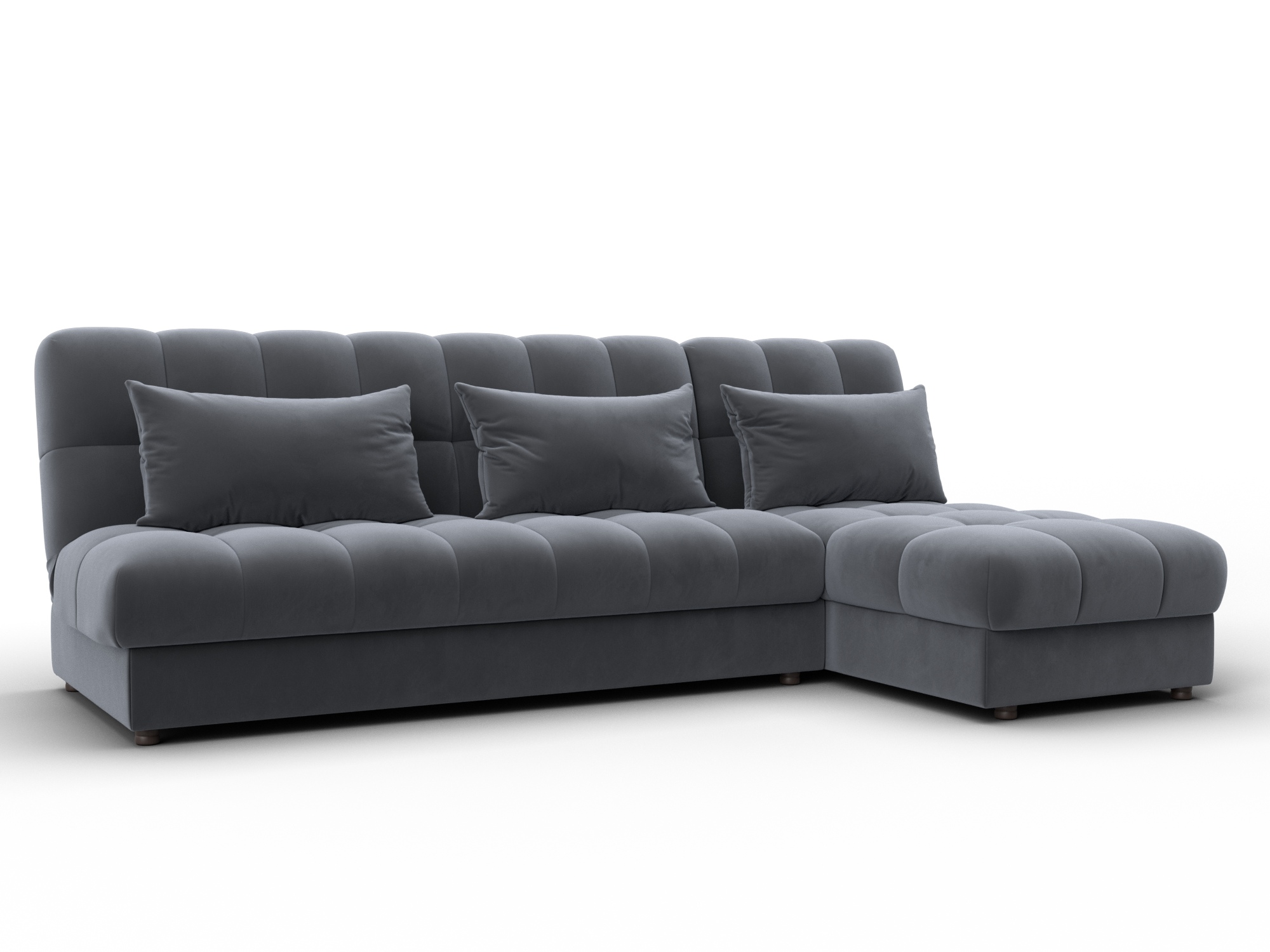 Диван угловой Лига-116 НПБ угол правый (seven 17 серый)