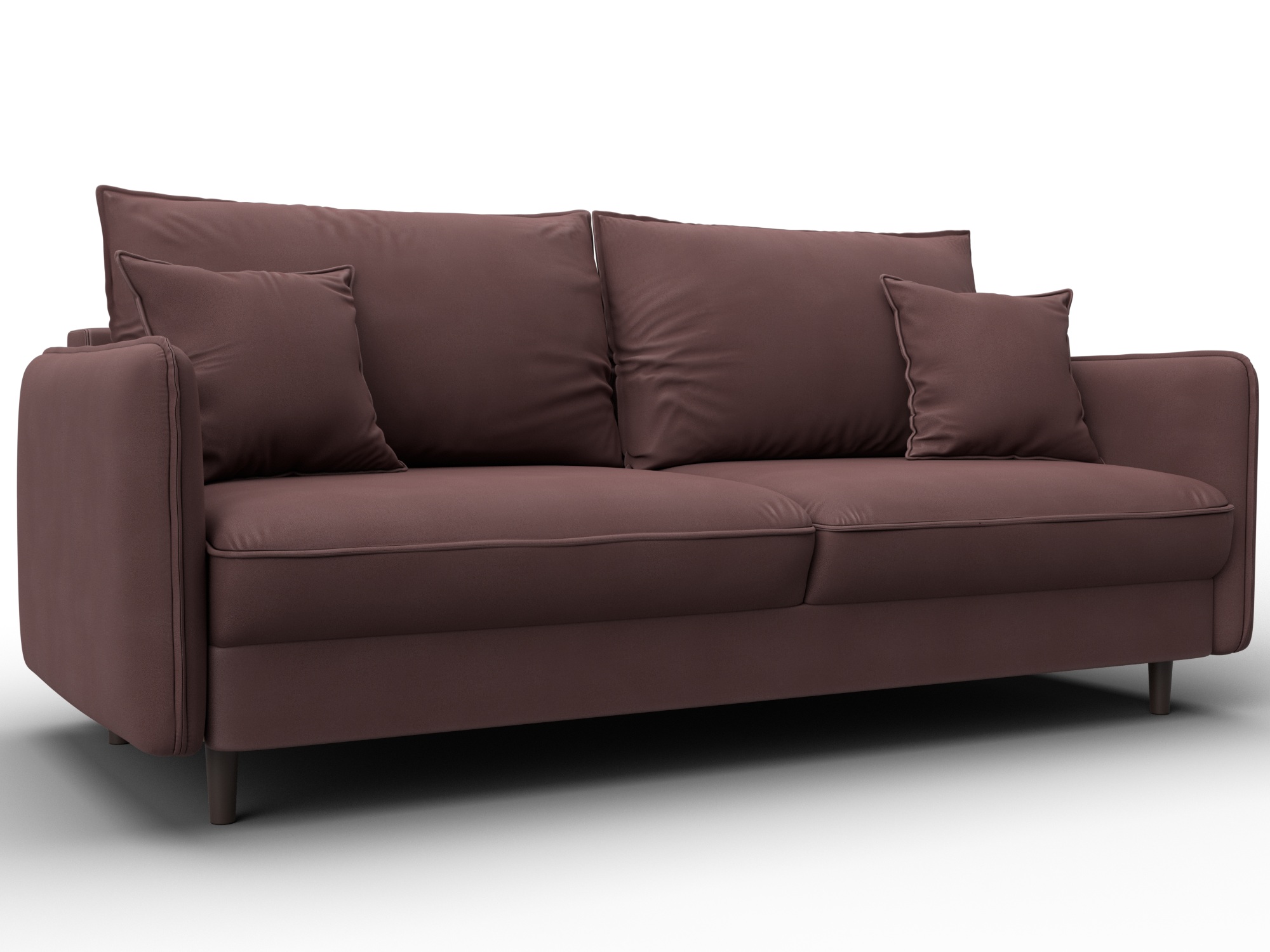 Диван прямой Лига-064 НПБ (joly 09 бордовый)