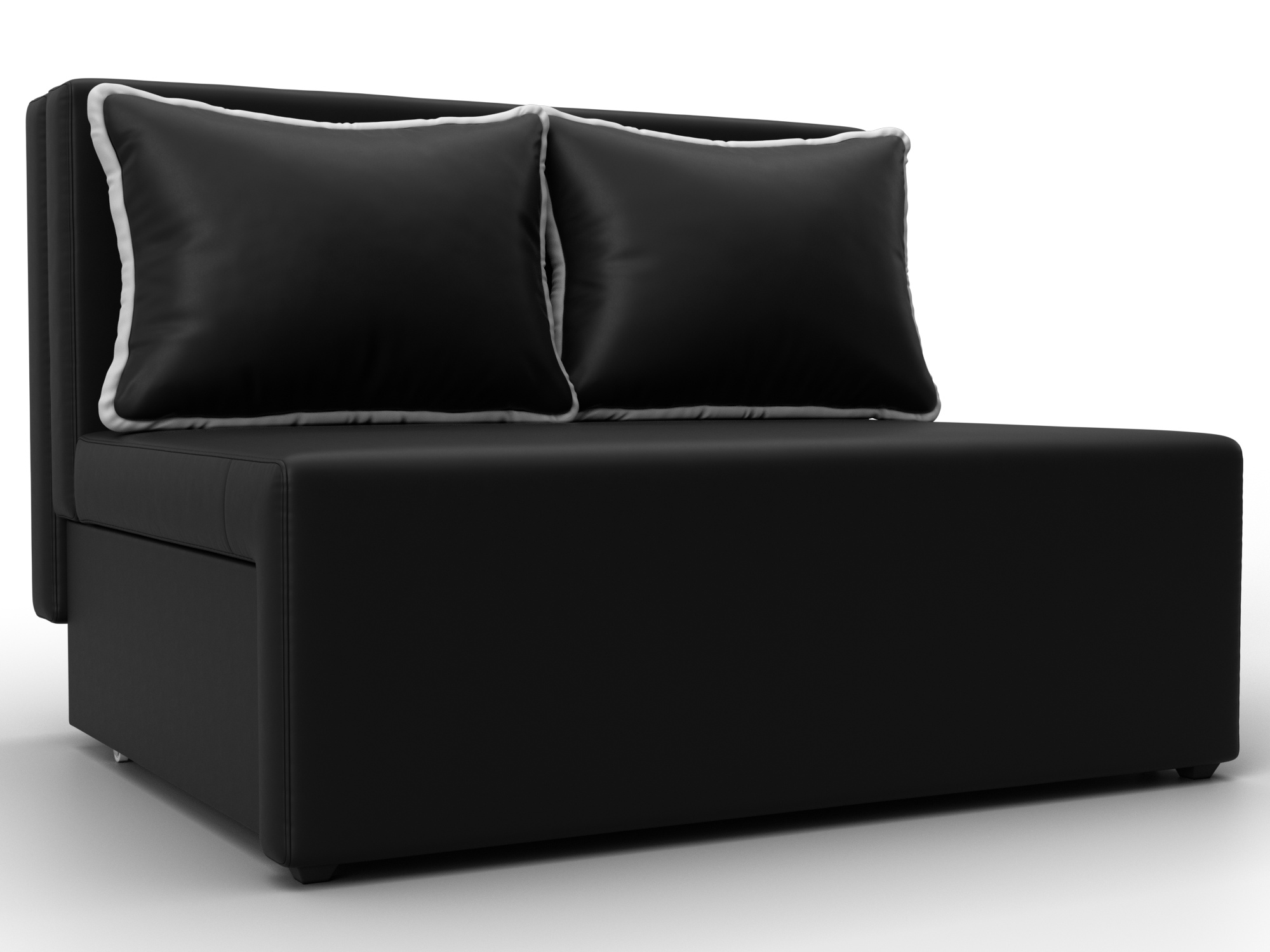 Диван прямой Лагуна (черный;белый)