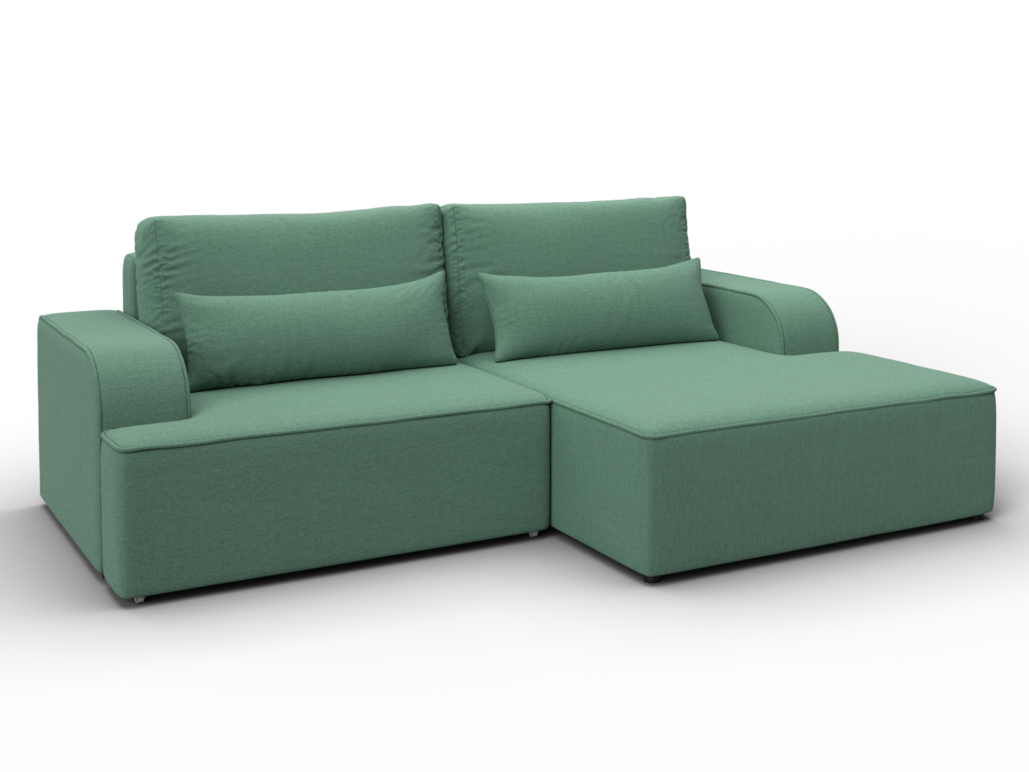 Диван угловой Лига-120 угол правый (амур 11 зеленый)