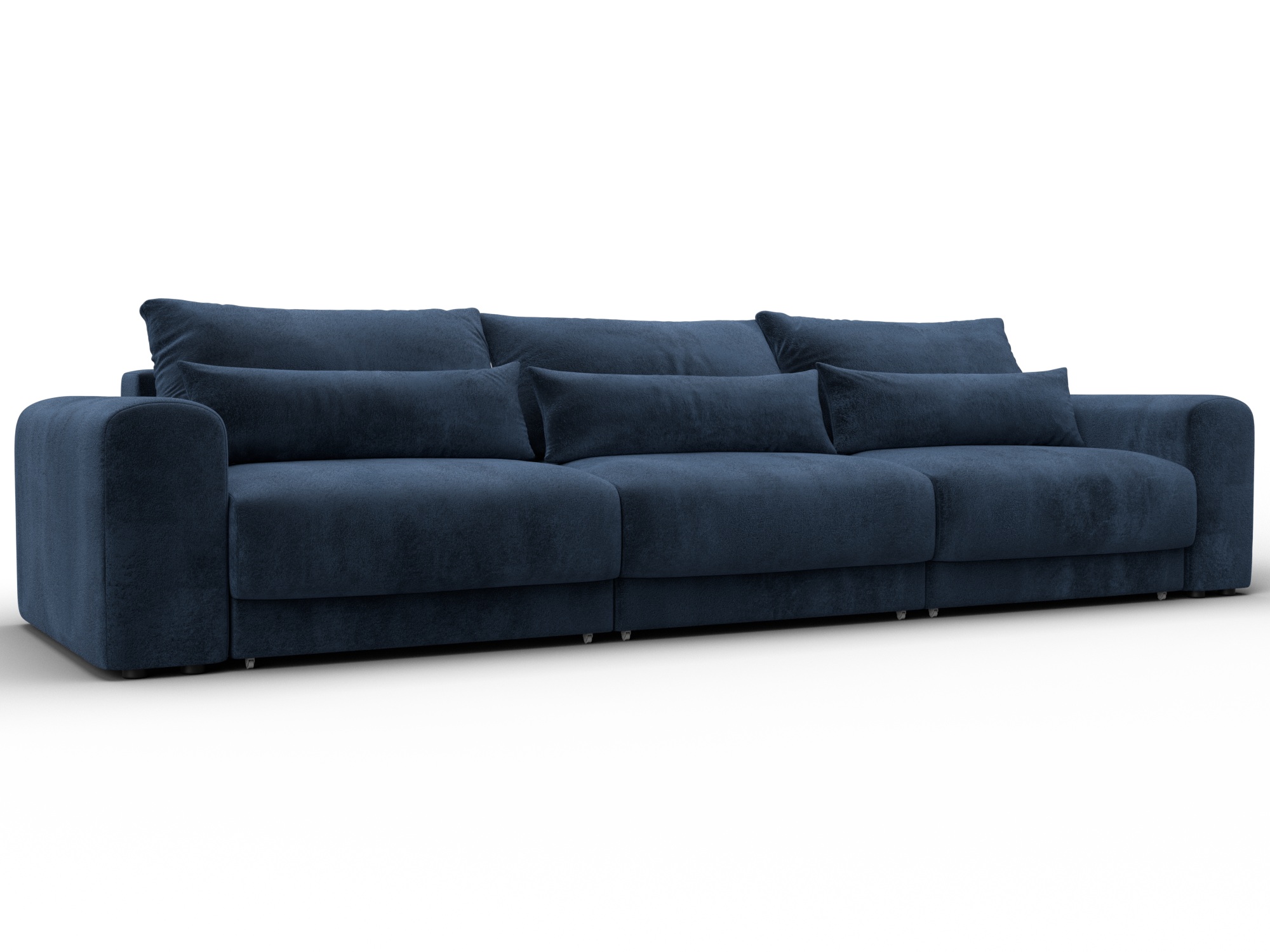 Диван прямой Лига-056 НПБ Лонг (tower 13 синий)