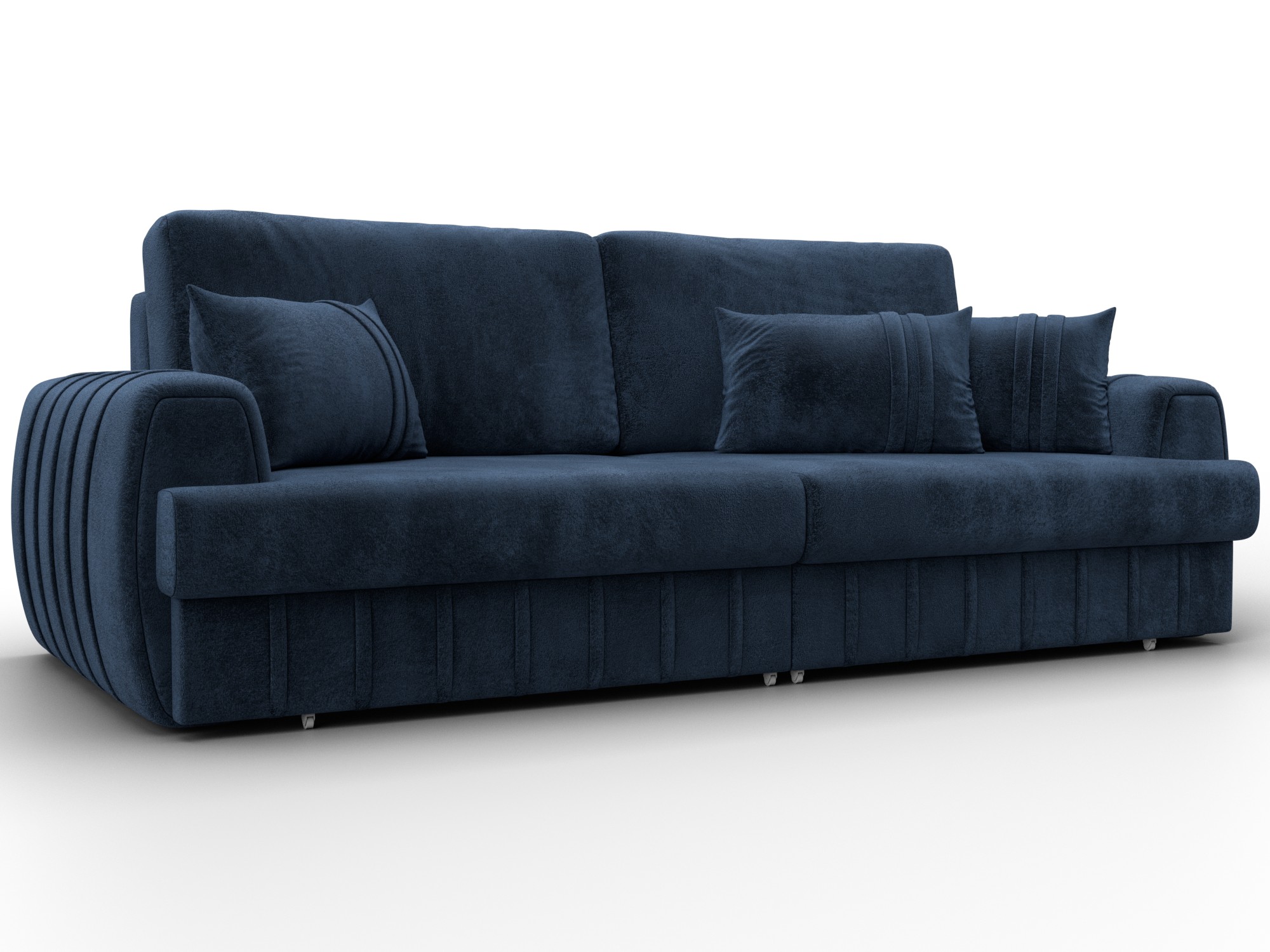 Диван прямой Лига-057 НПБ (tower 13 синий)