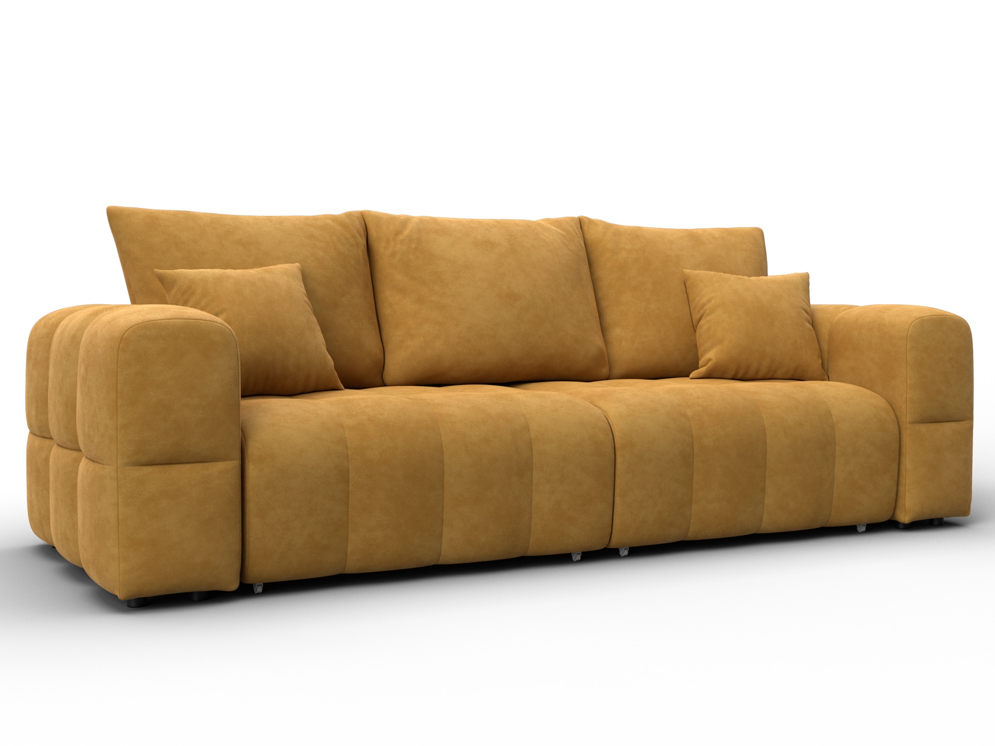 Диван прямой Лига-110 НПБ (brut 10 желтый)