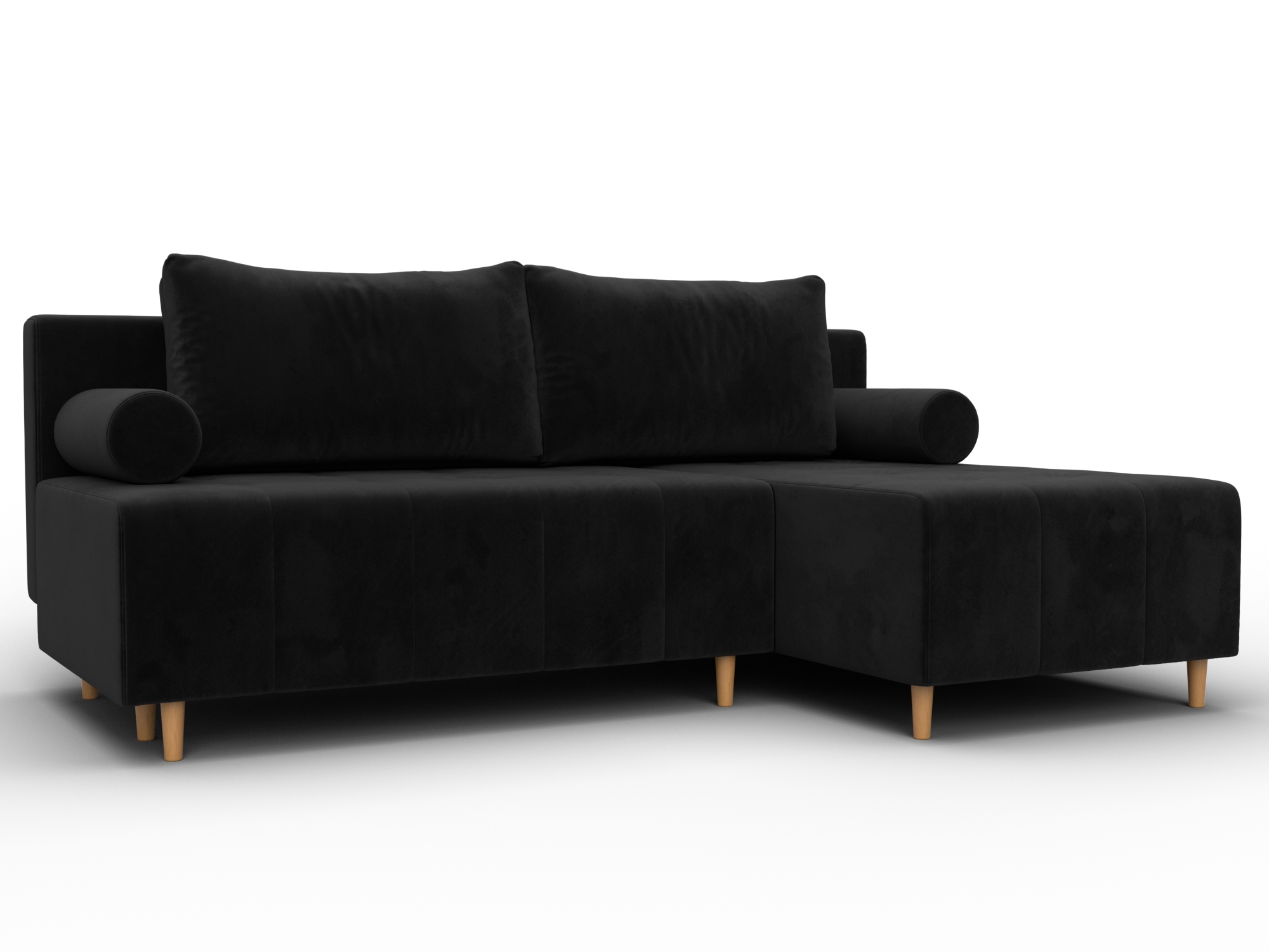 Диван угловой Лига-102 угол универсальный (seven 35 черный)