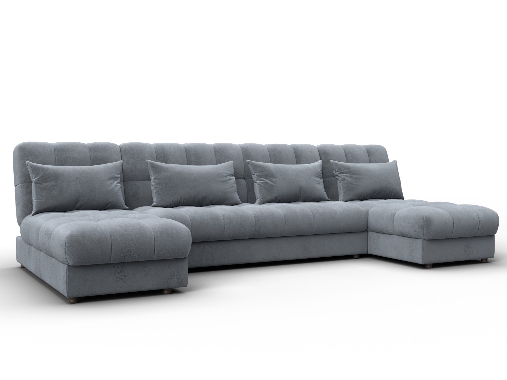 Диван П-образный Лига-116 НПБ (tower 10 серый)