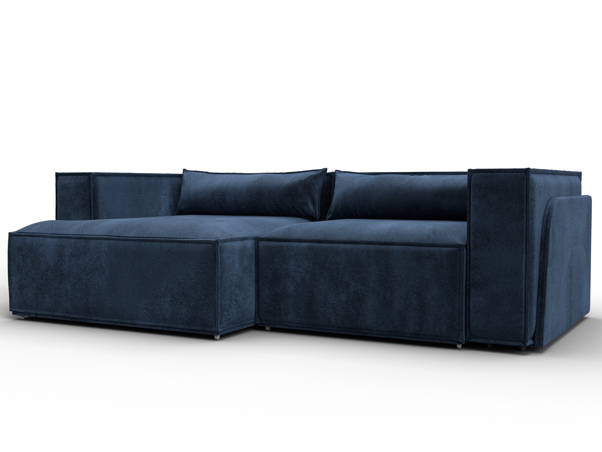 Диван угловой Лига-061 угол левый (brut 11 синий)