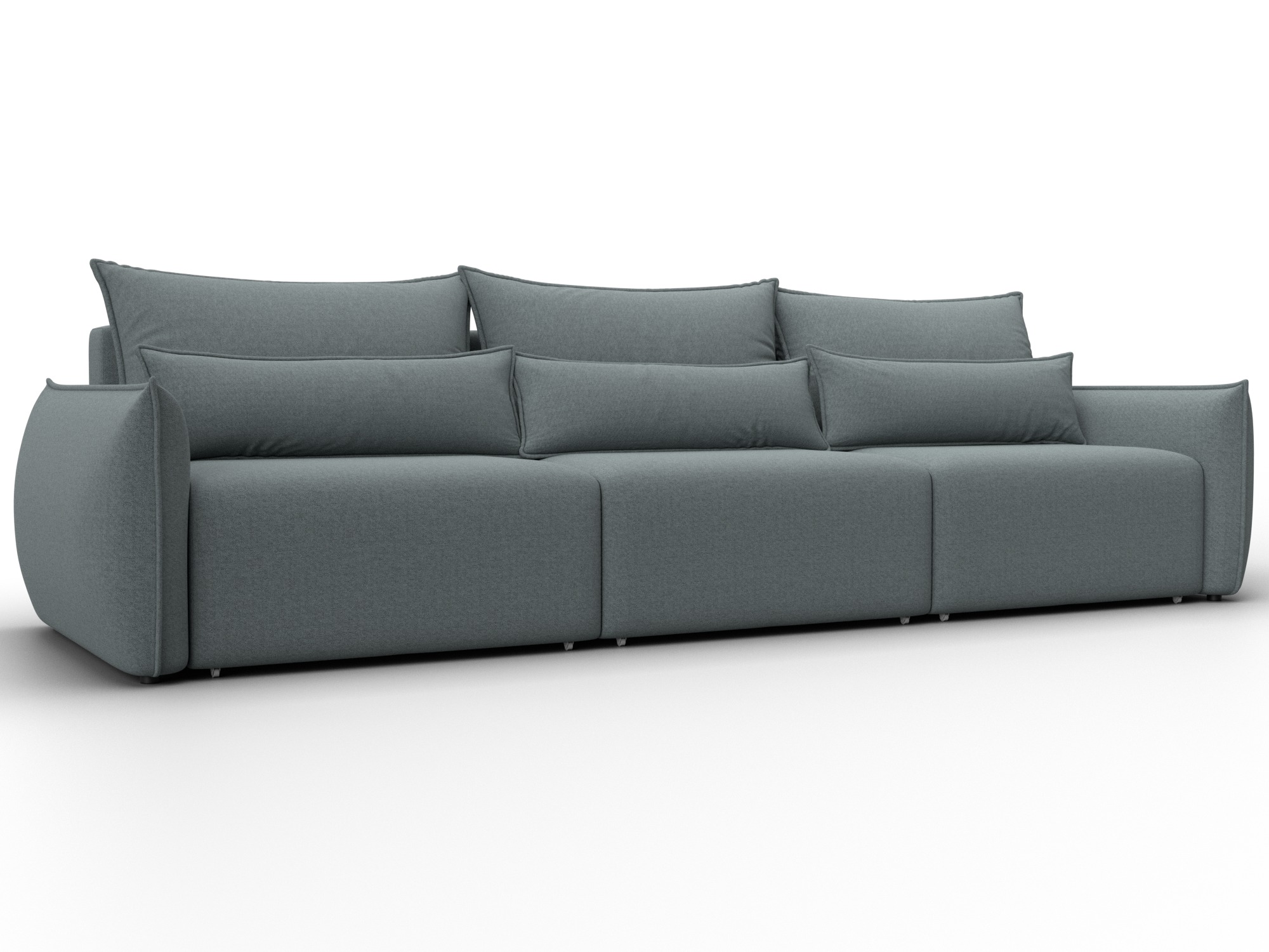 Диван прямой Лига-051 НПБ Лонг (амур 07 серый)