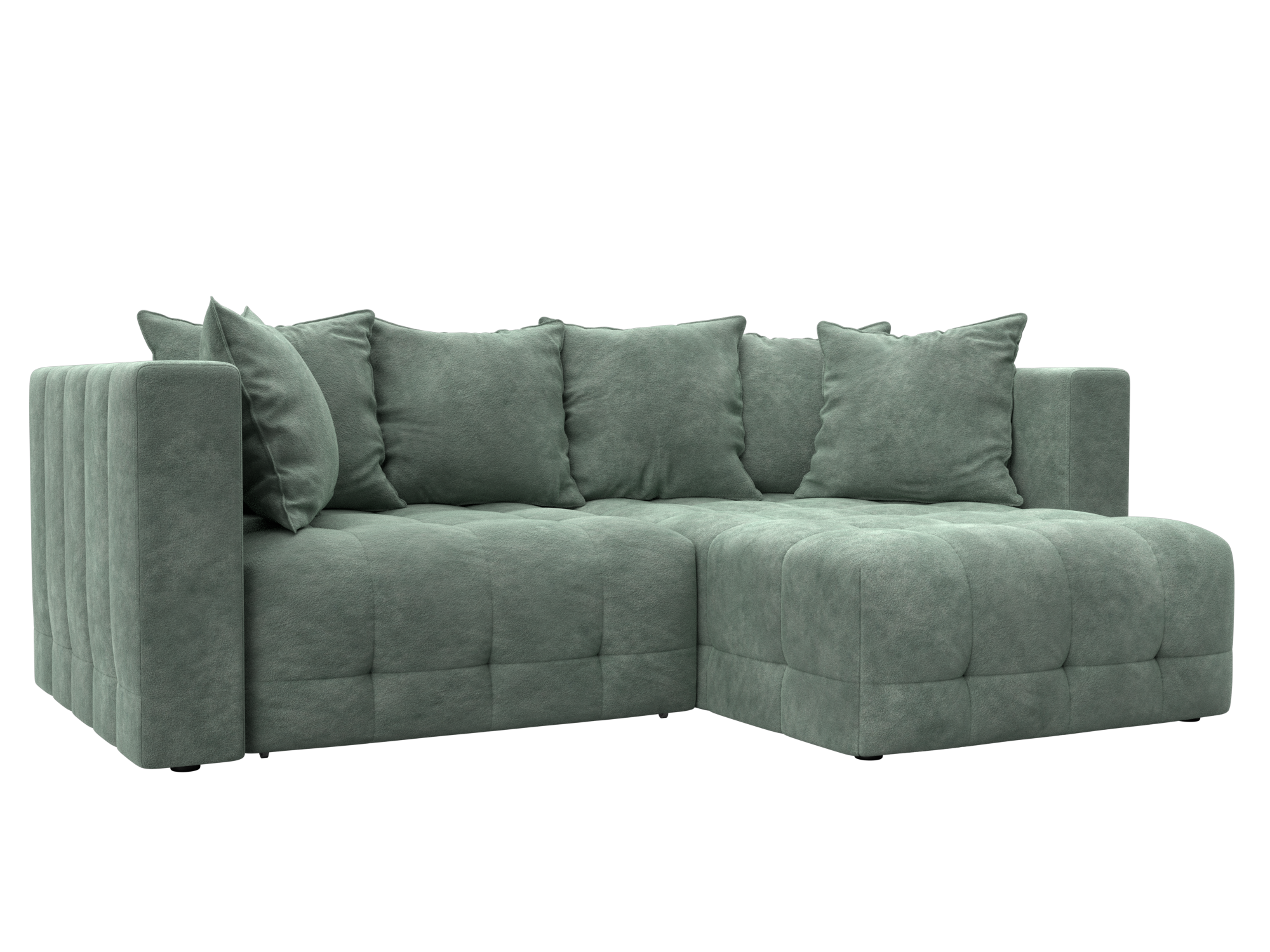 Диван угловой Лига-052 НПБ угол универсальный (brut 08 зеленый)