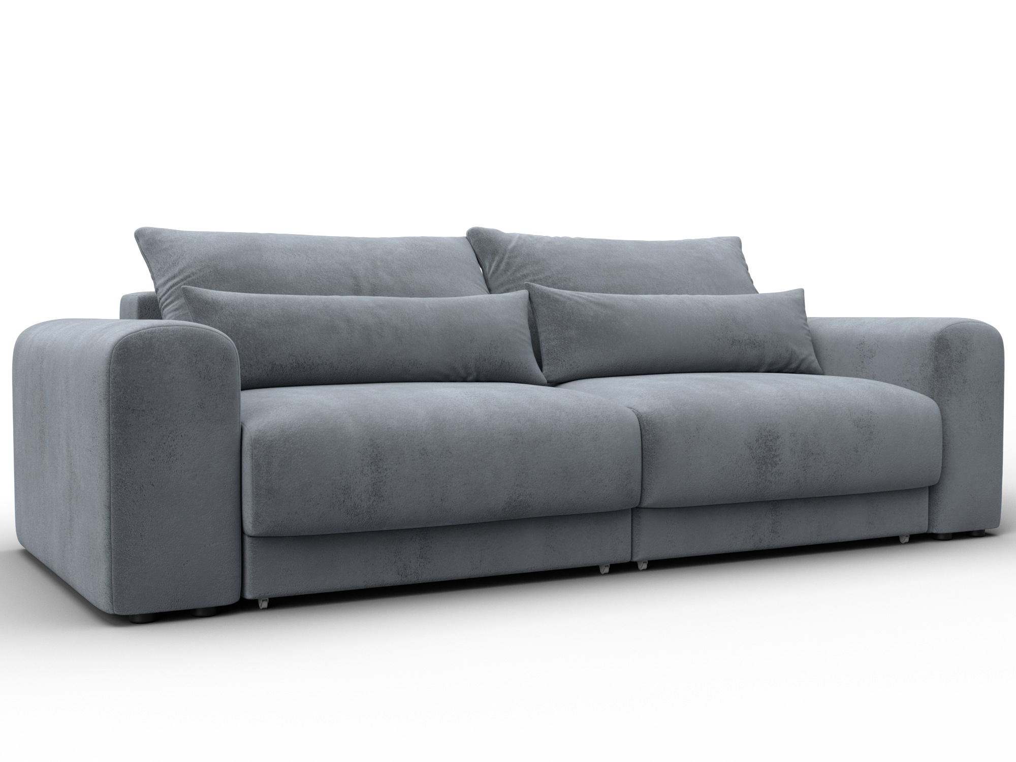 Диван прямой Лига-056 НПБ (tower 10 серый)