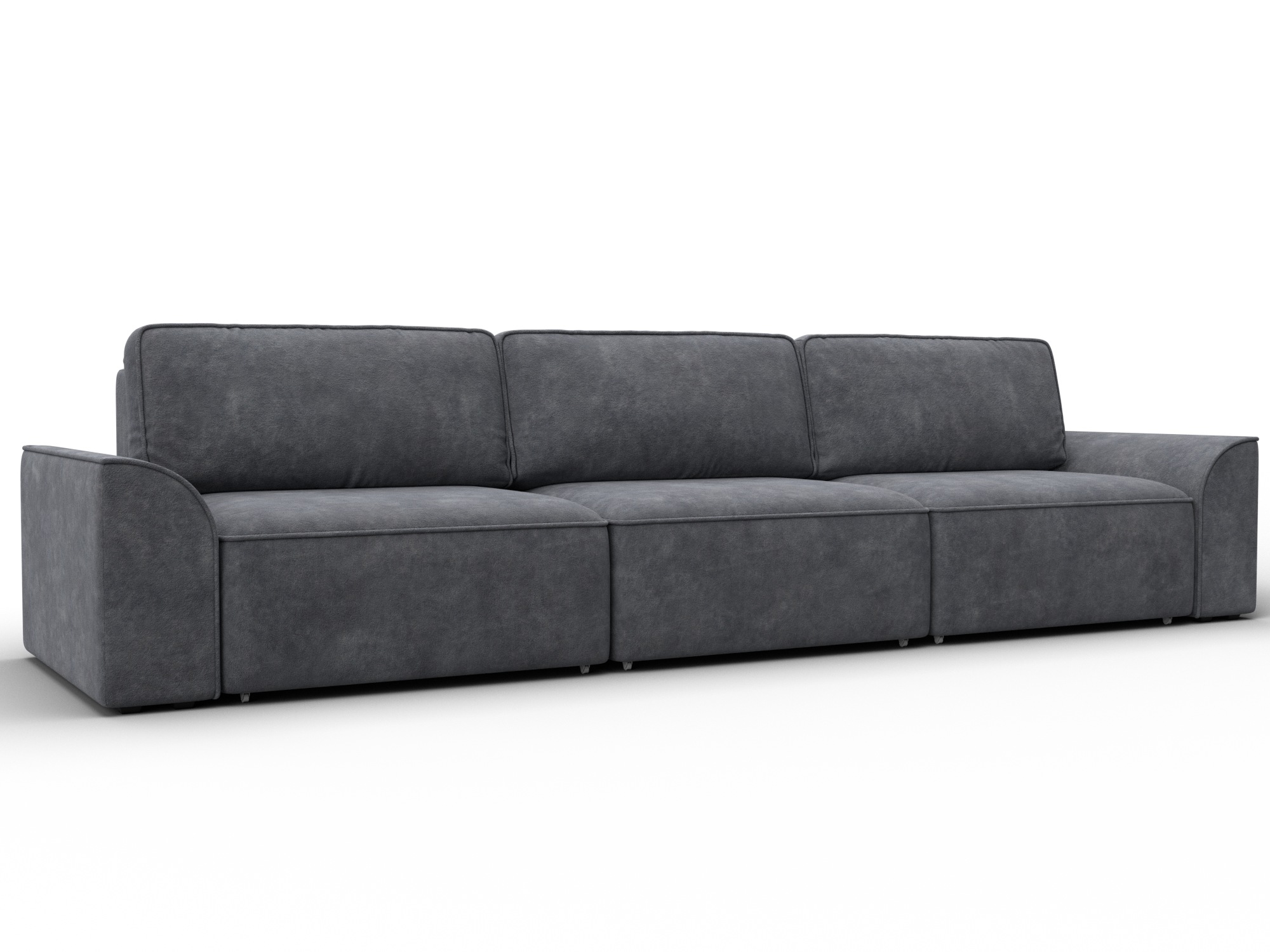 Диван прямой Лига-048 НПБ Лонг (brut 16 темно-серый)