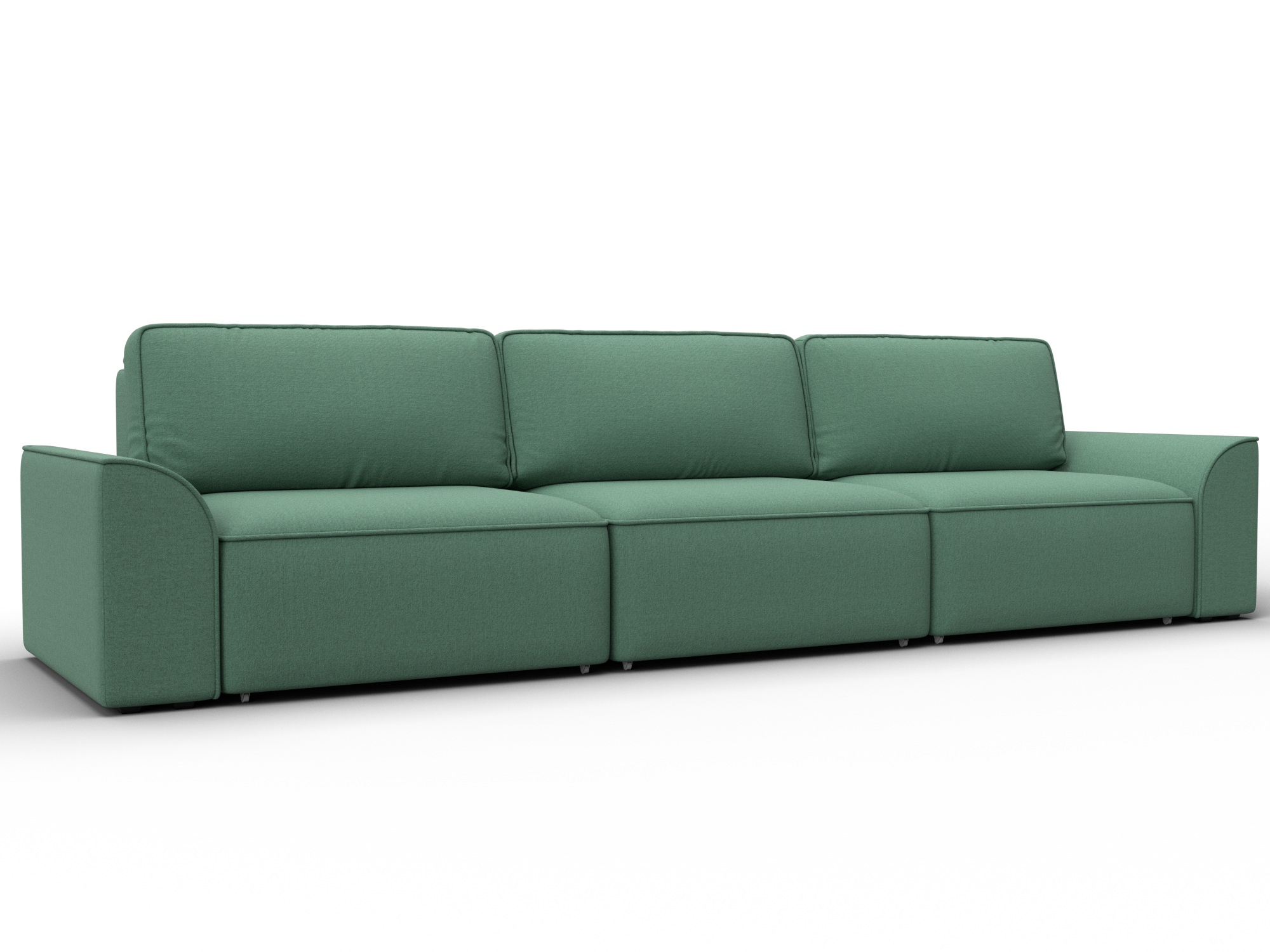 Диван прямой Лига-048 НПБ Лонг (амур 11 зеленый)