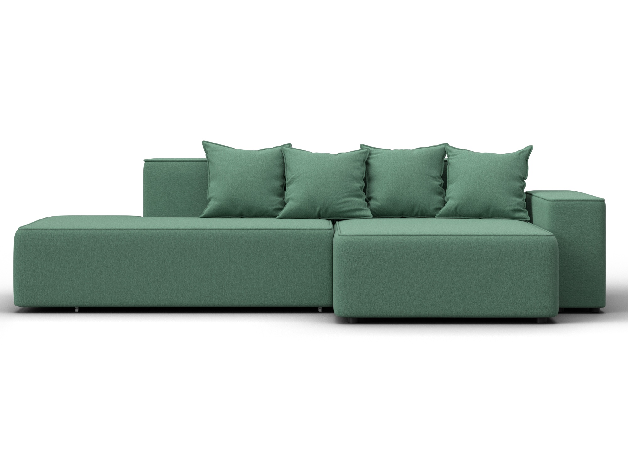 Диван угловой Лига-079 угол правый (амур 11 зеленый)