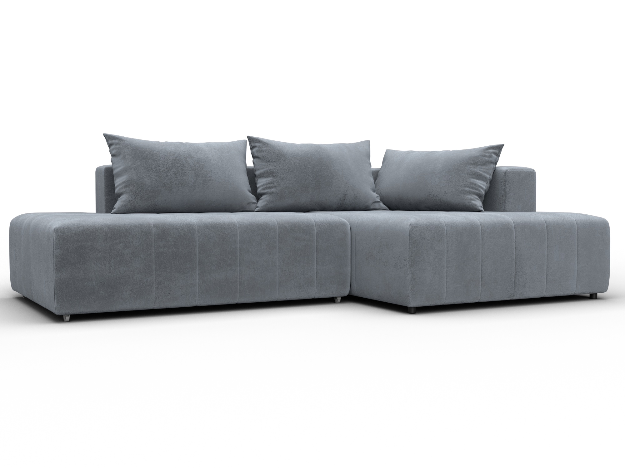 Диван угловой Лига-103 НПБ угол правый (tower 10 серый)