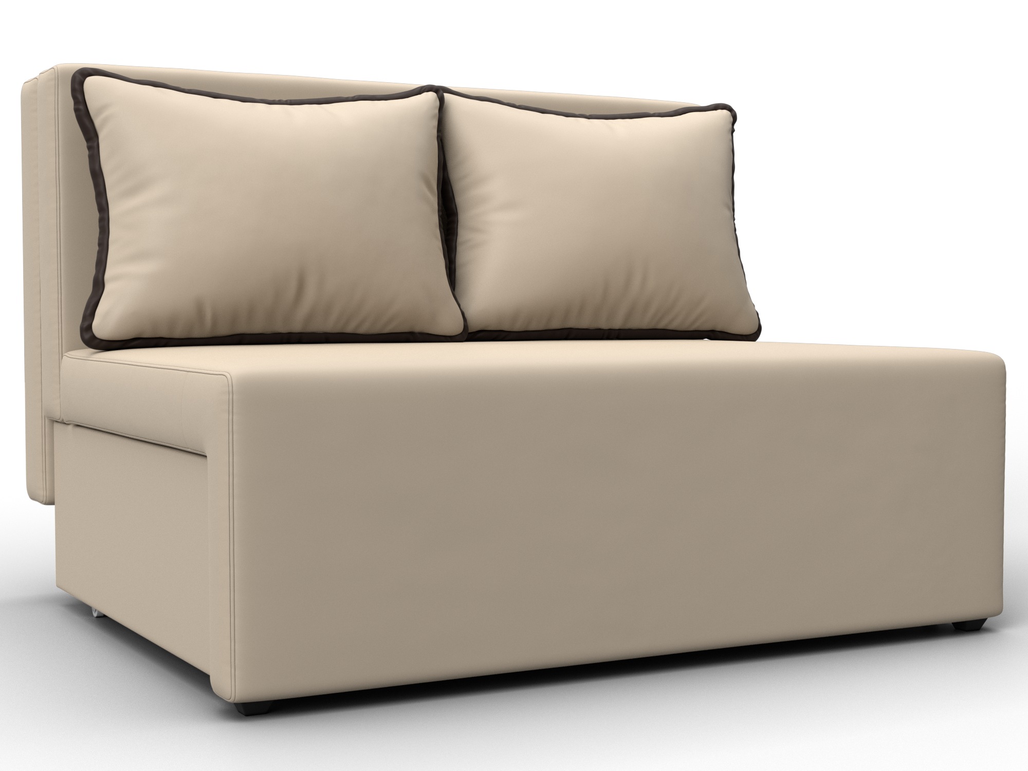 Диван прямой Лагуна (бежевый;коричневый)