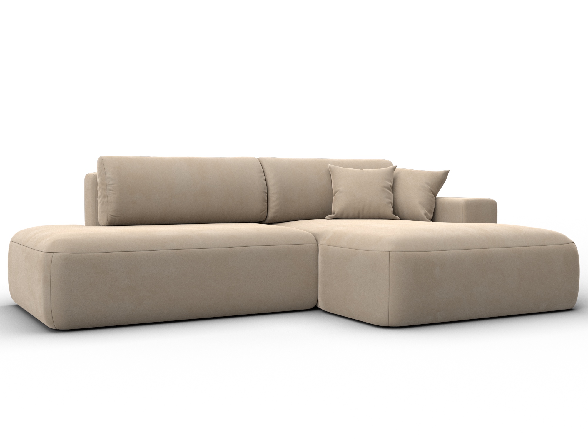 Диван угловой Лига-036 НПБ Модерн правый угол (seven 729 бежевый)